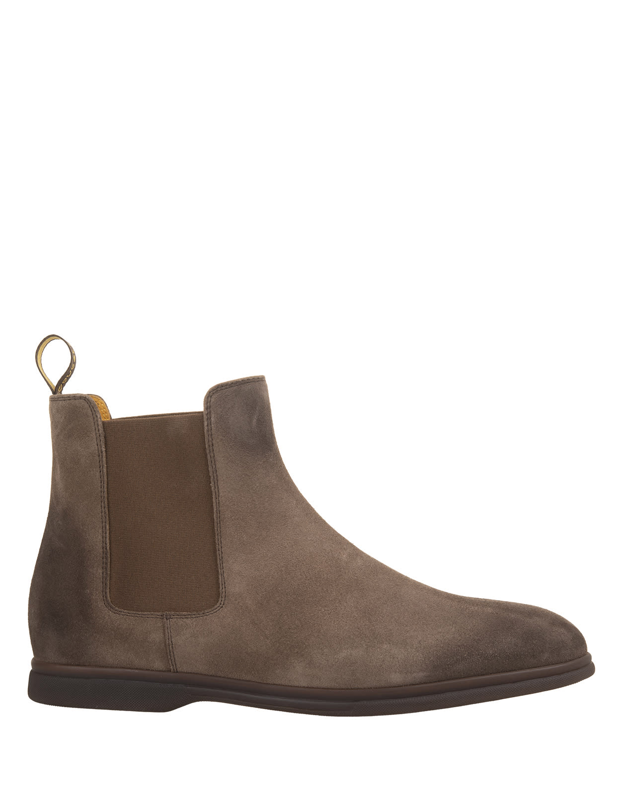 Light Brown Suede Beatles Style Ankle Boots