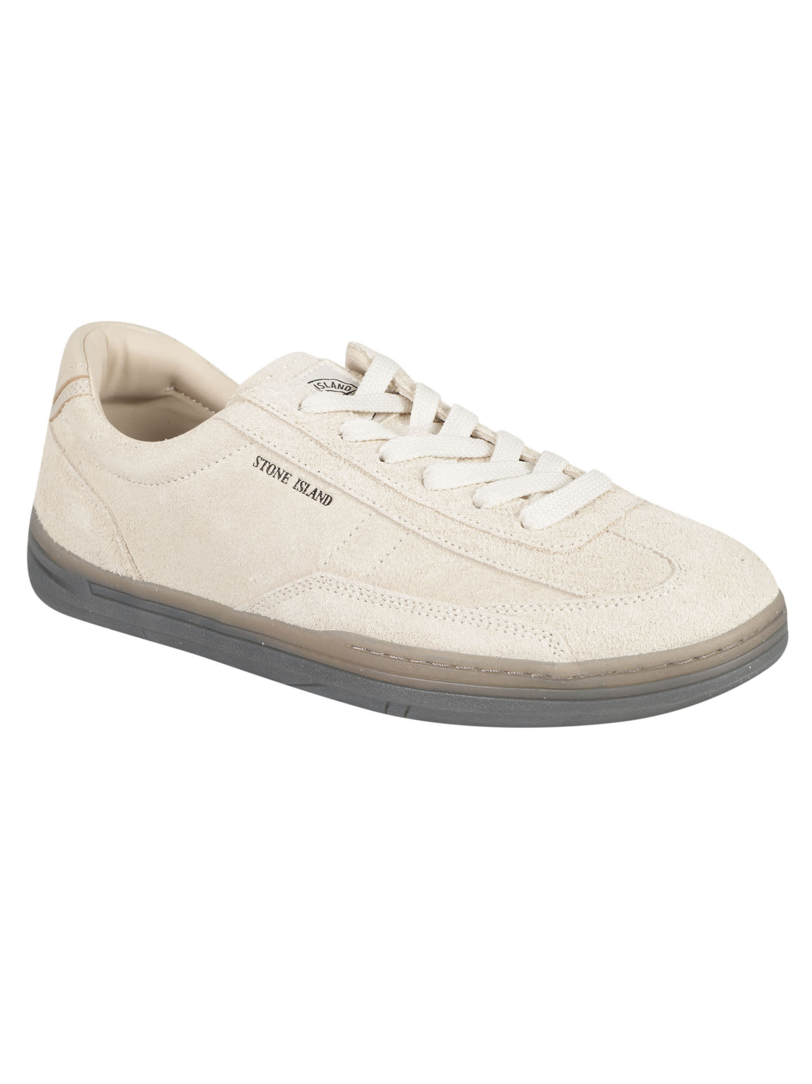 Shop Stone Island Logo Sneakers In V0091