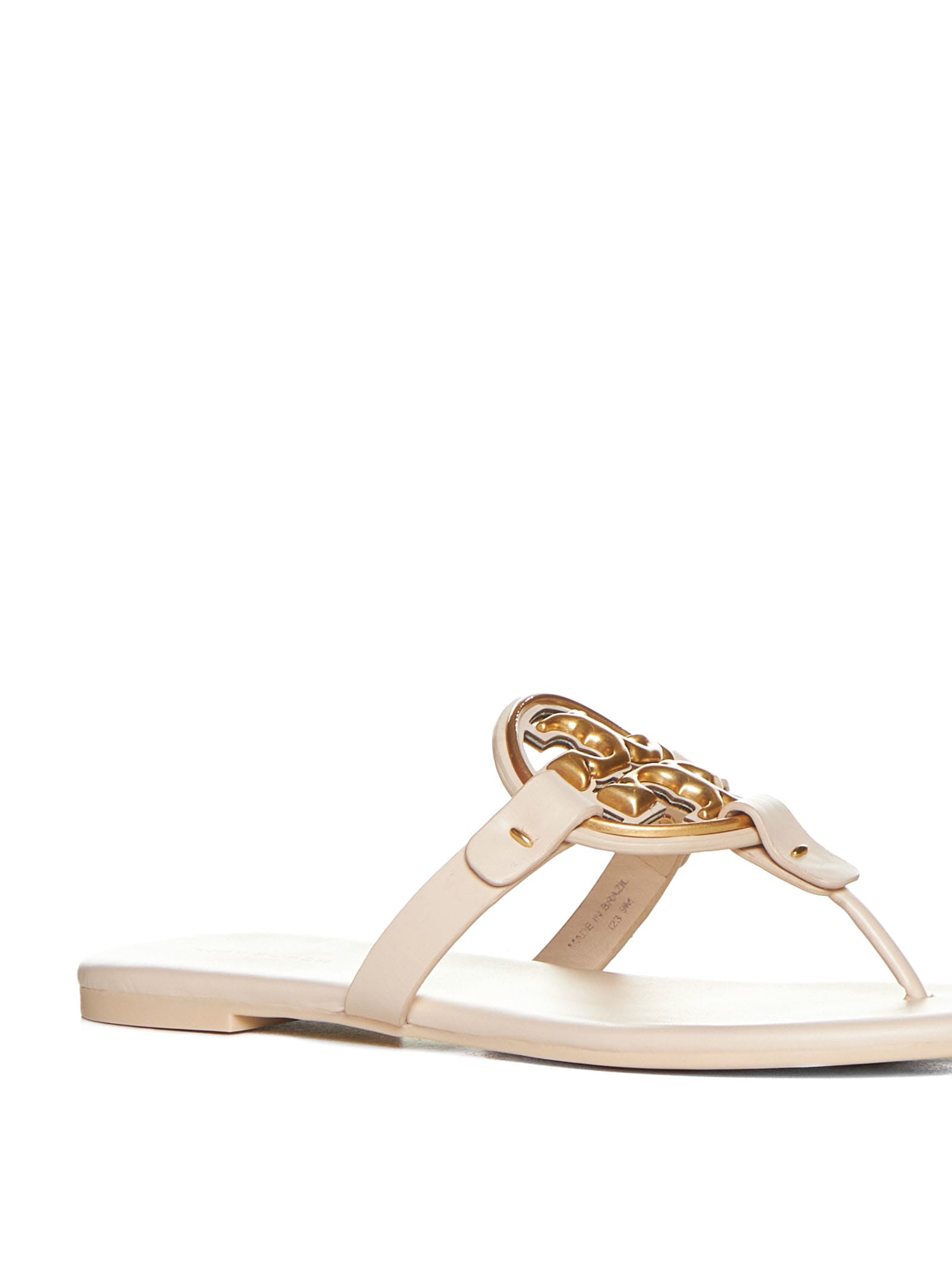 Shop Tory Burch Sandals In New Cream / Gold