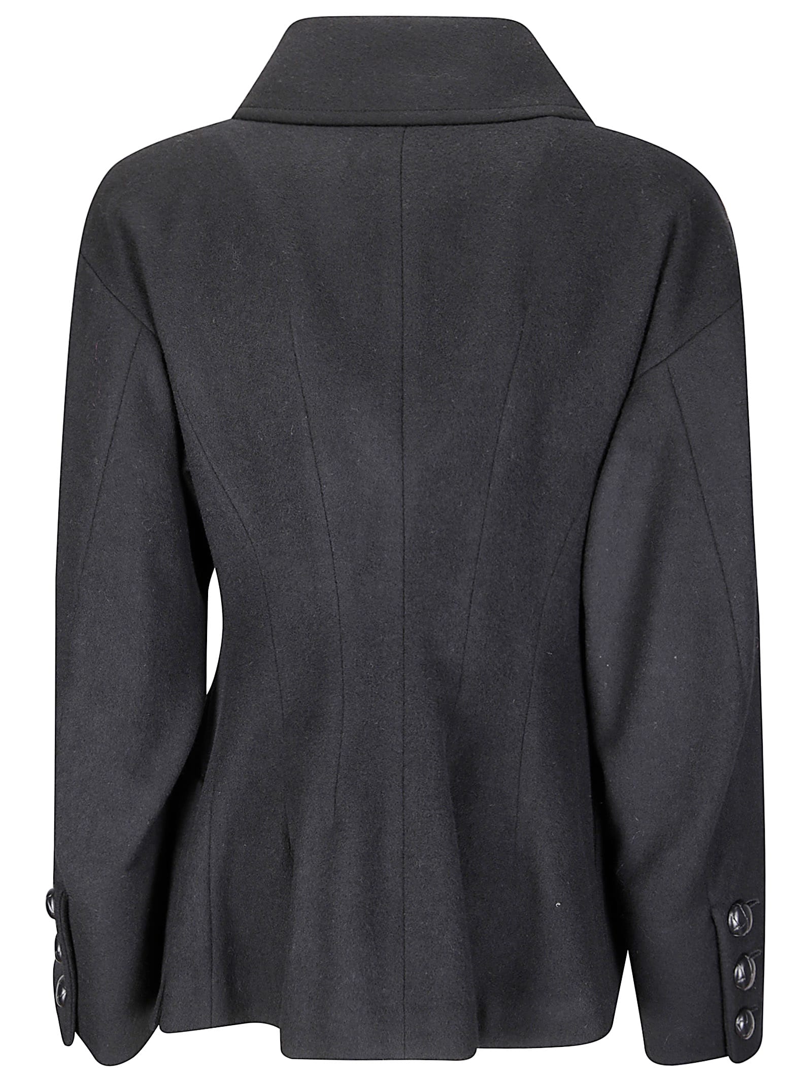 Yohji Yamamoto Double-breasted Coat In Black