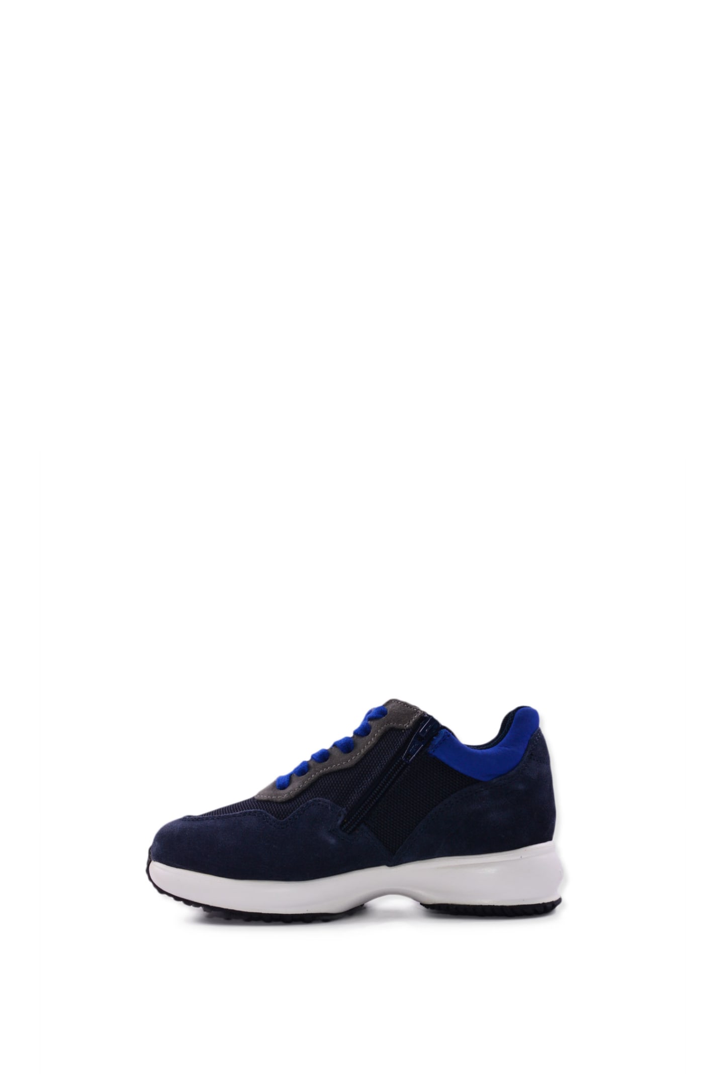 Shop Hogan Interactive Shoe In Suede Leather In Blue