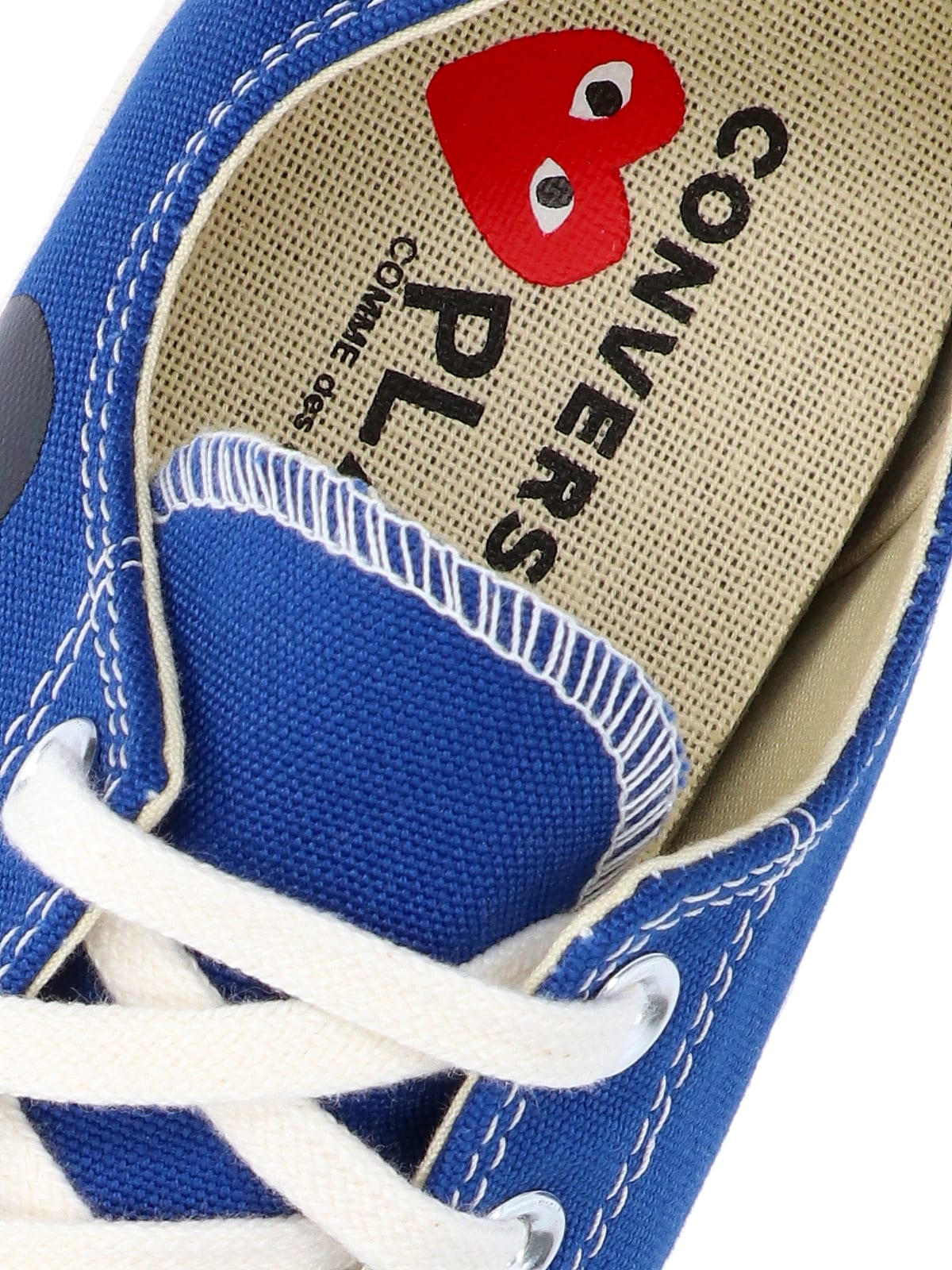 Comme Des Garçons Play Chuck Taylor Logo Low-top Canvas Sneakers In Blue