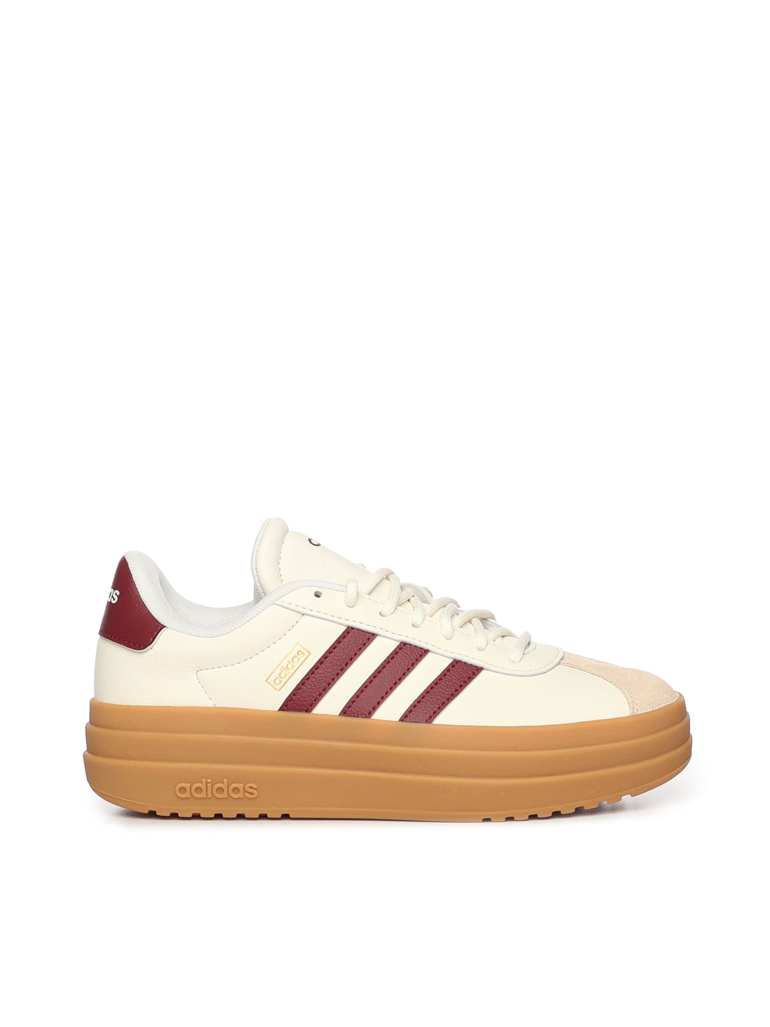 Adidas Originals Women's Vl Court Bold Sneaker In White/burg, Women's At Urban Outfitters In White