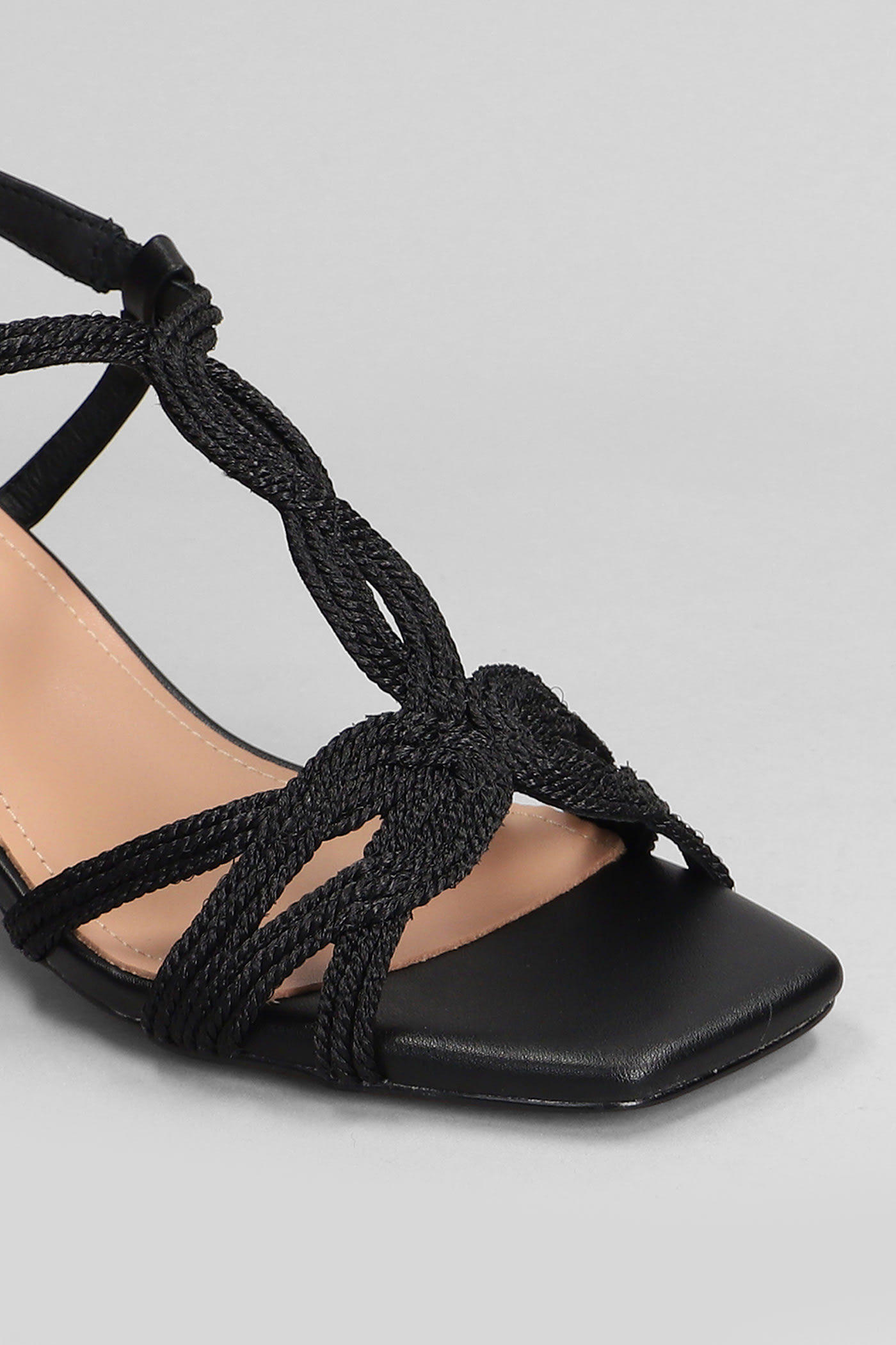 Shop Bibi Lou Pend Sandals In Black Leather