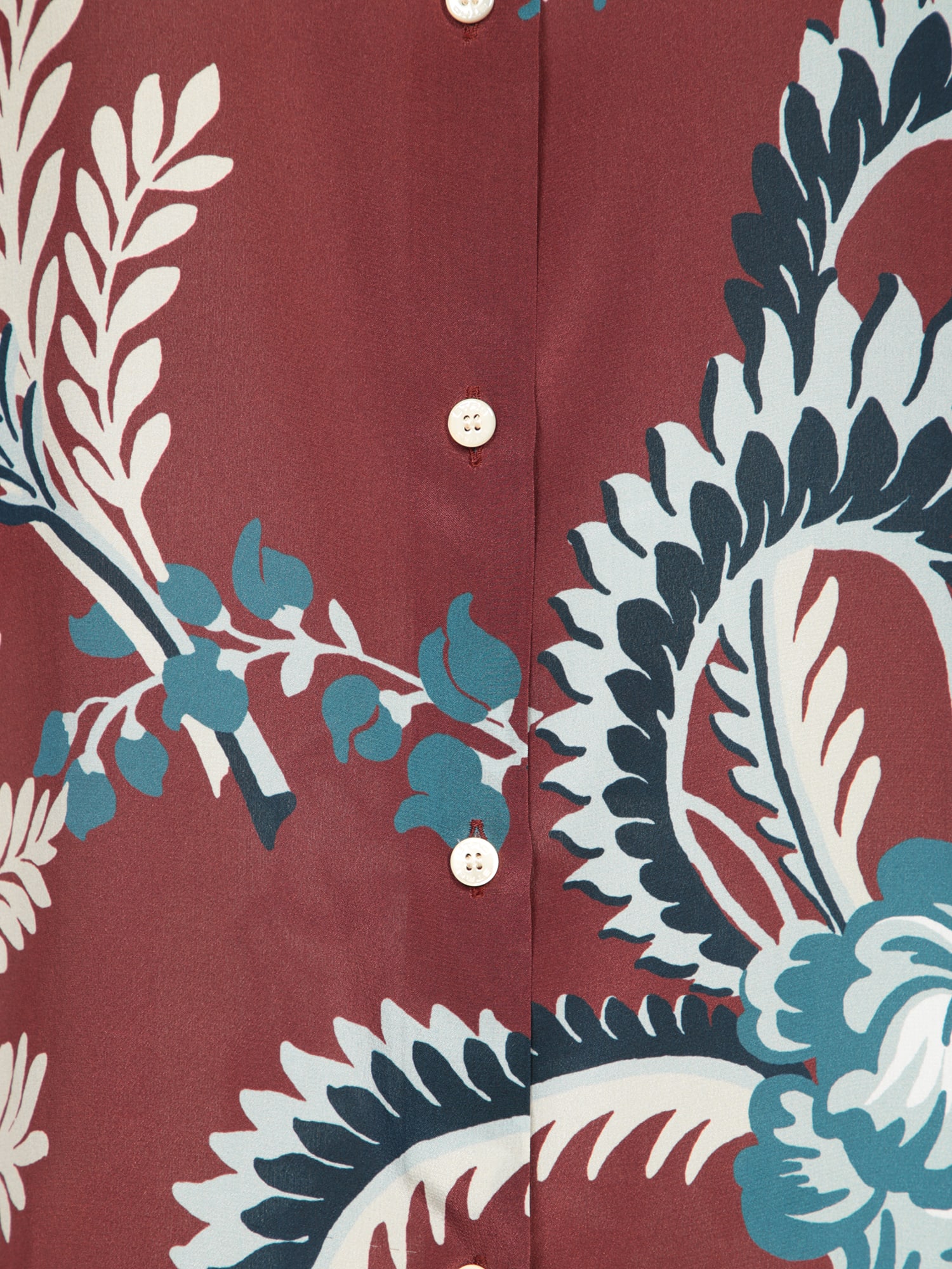 Shop Etro Bordeaux And Light Blue Patterned Shirt In Multi