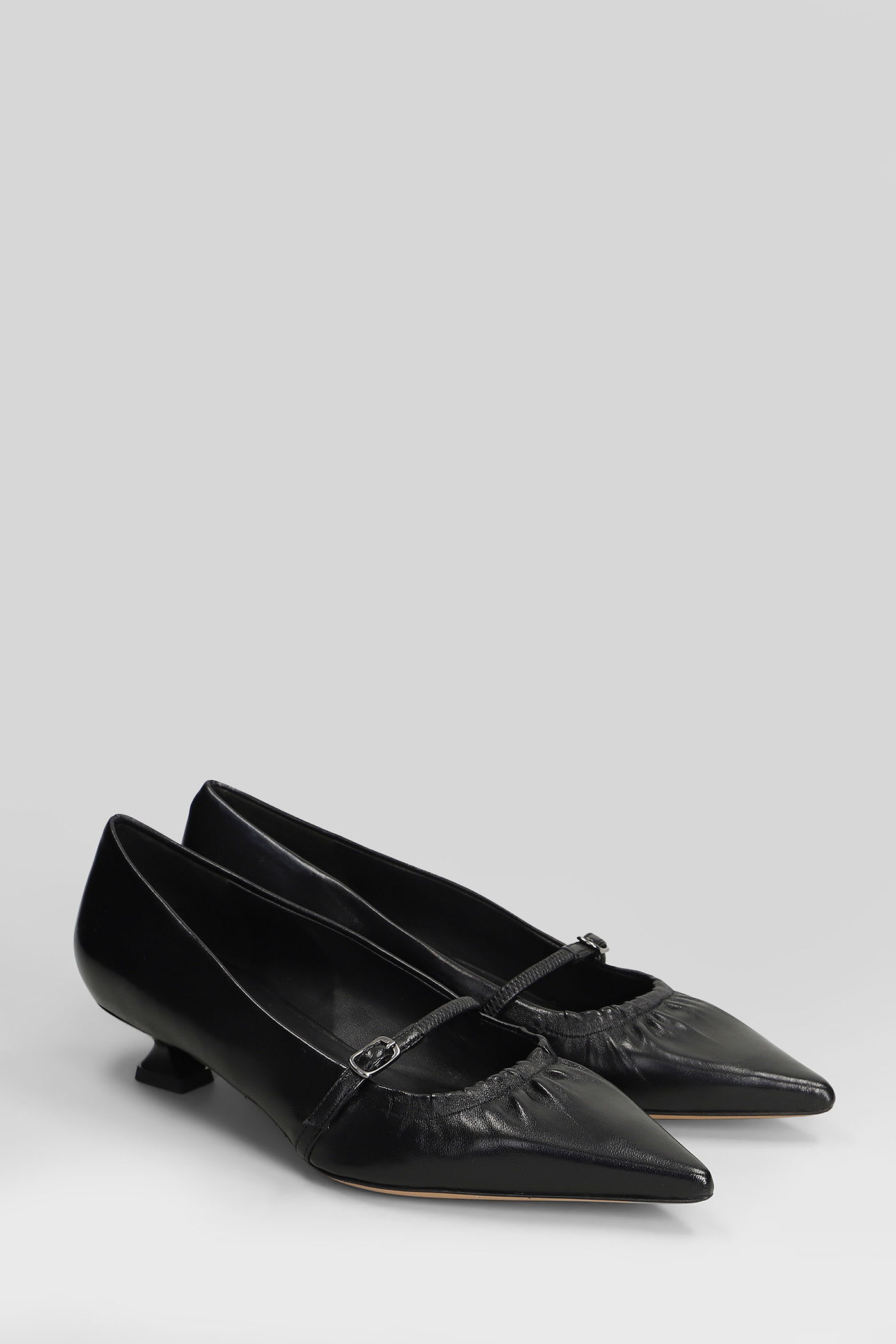 The Seller Pointed-toe Buckle Pumps In Black