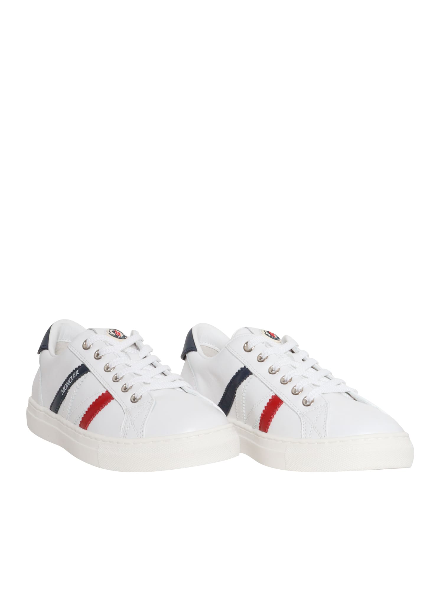 Shop Moncler White Monaco Sneakers