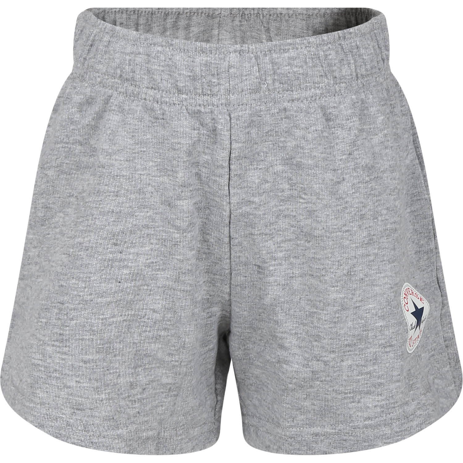Converse Kids' Grey Shorts For Girl With Logo Print In Gray