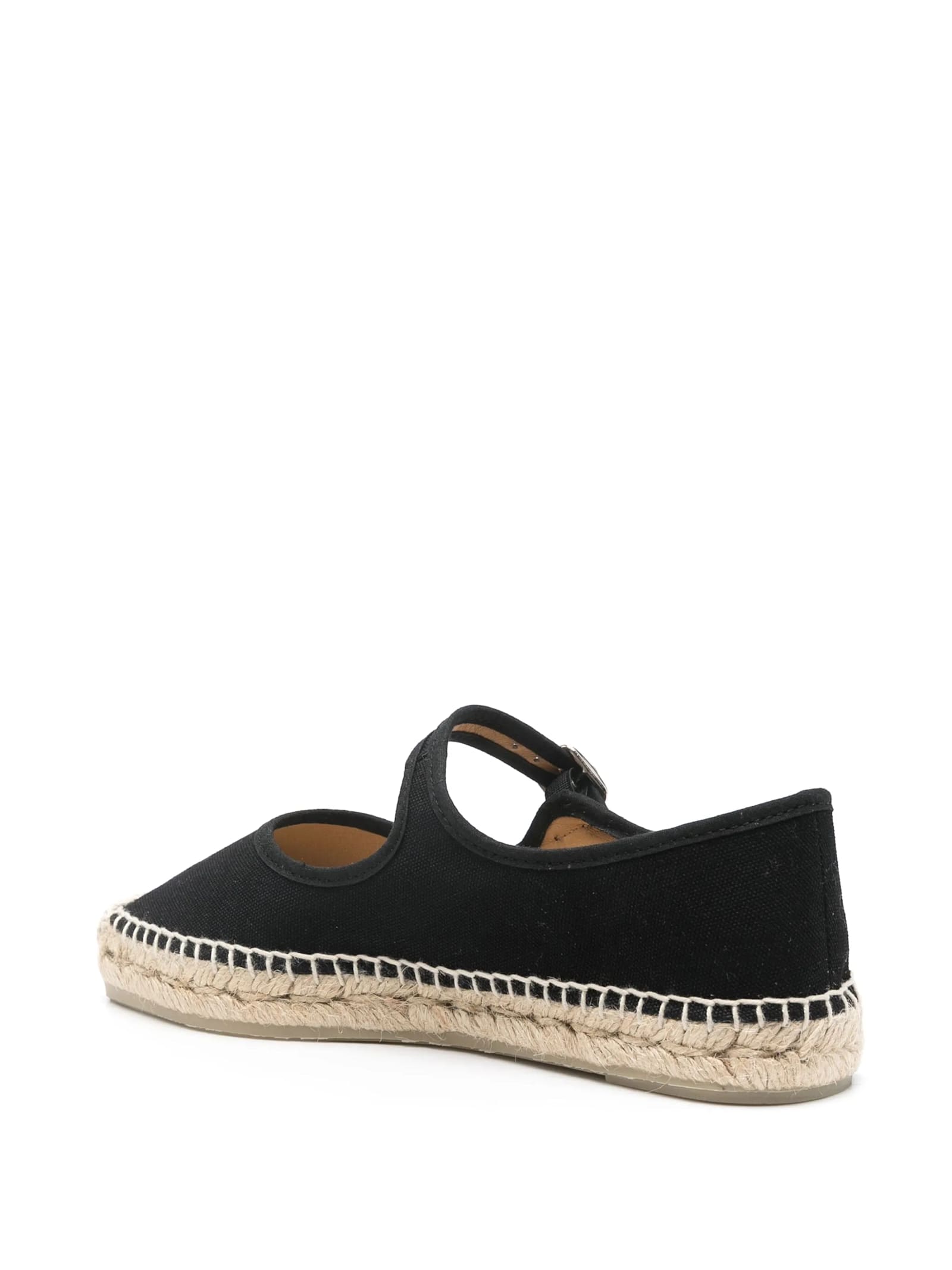 Castaã±er Castaner Classic Black Espadrille With Braided Jute Sole In Black