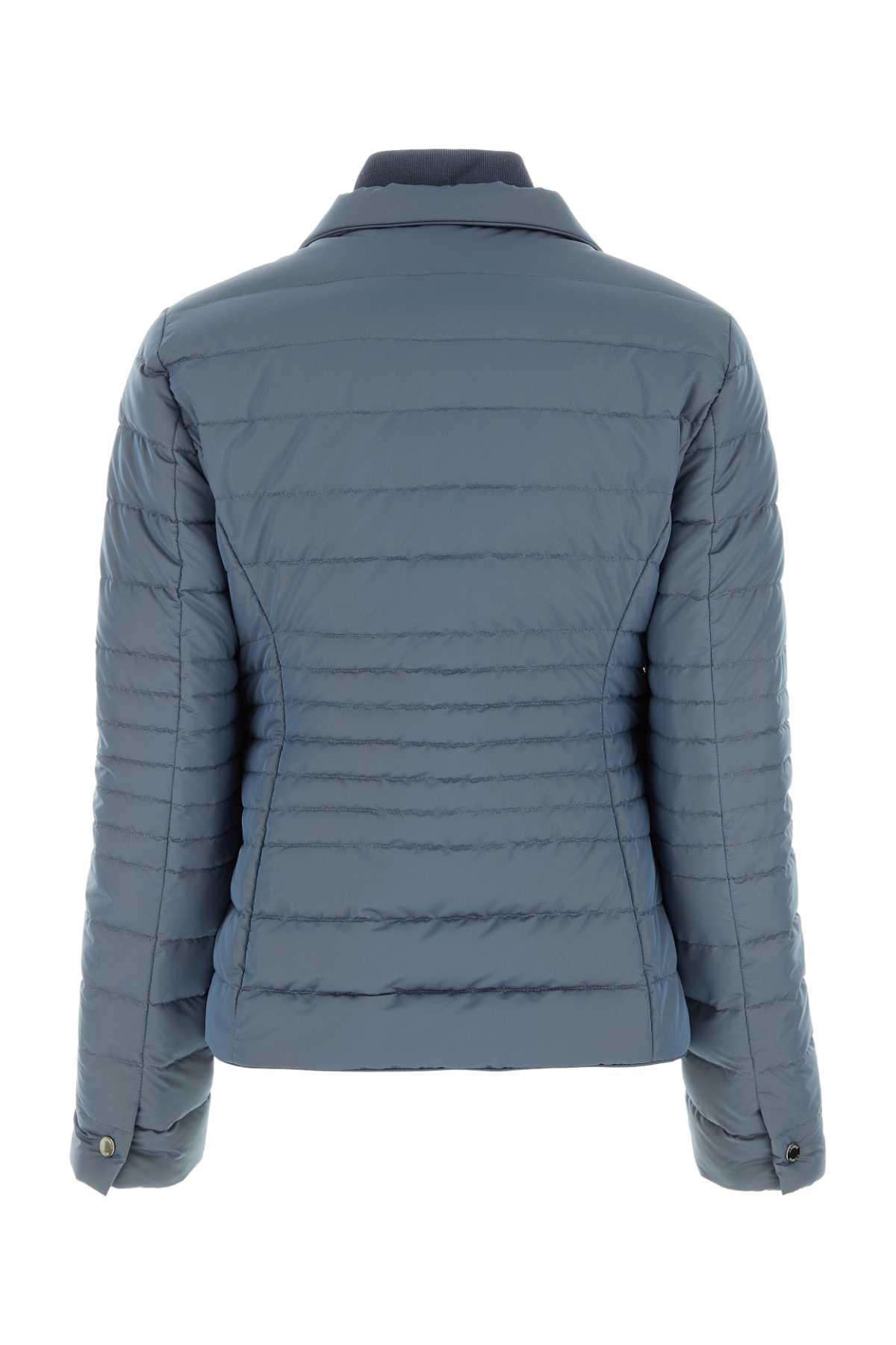 Moorer Air Force Blue Nylon Shirley Down Jacket In Azur