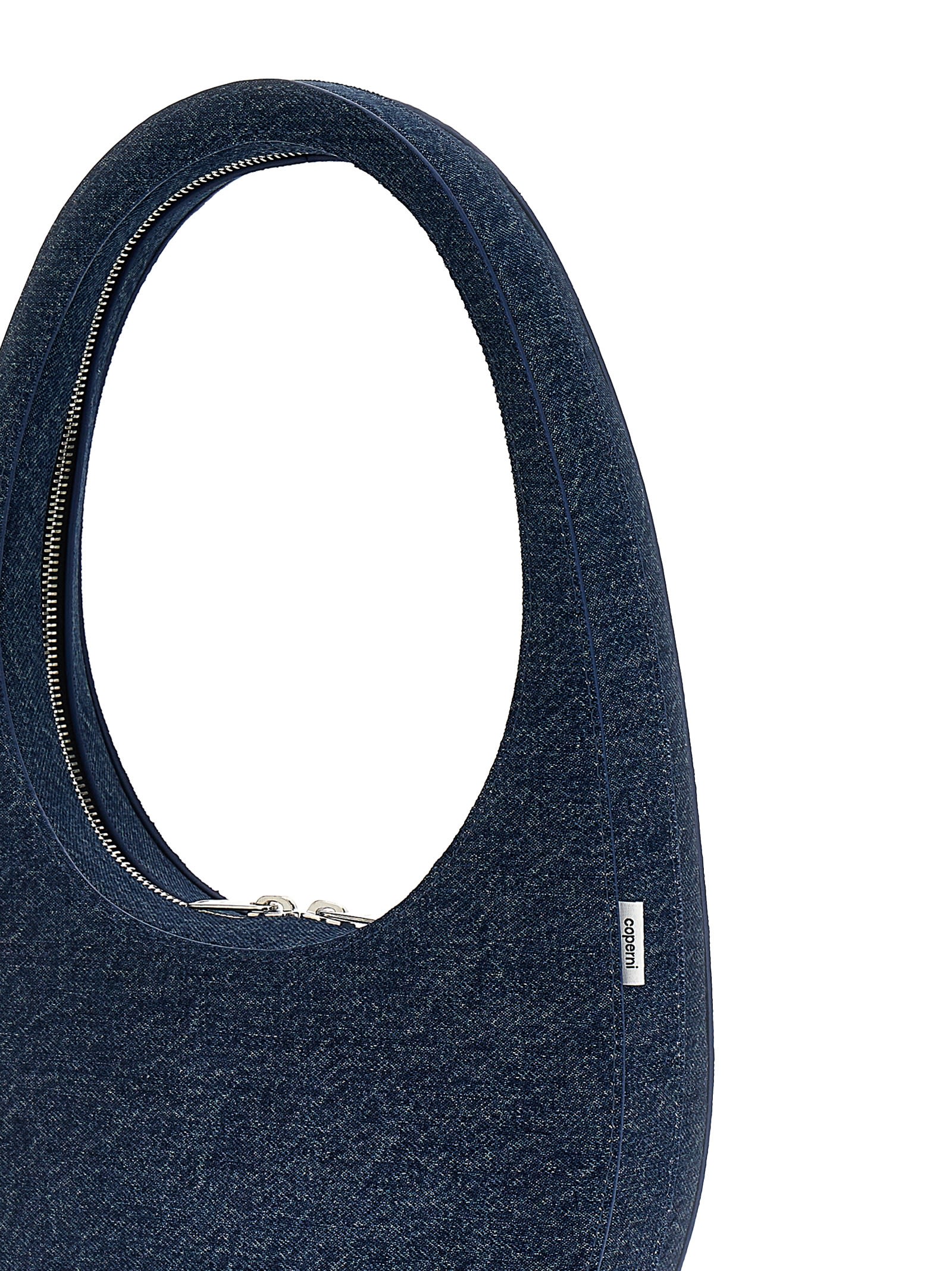 Shop Coperni Denim Swipe Bag Handbag In Blue