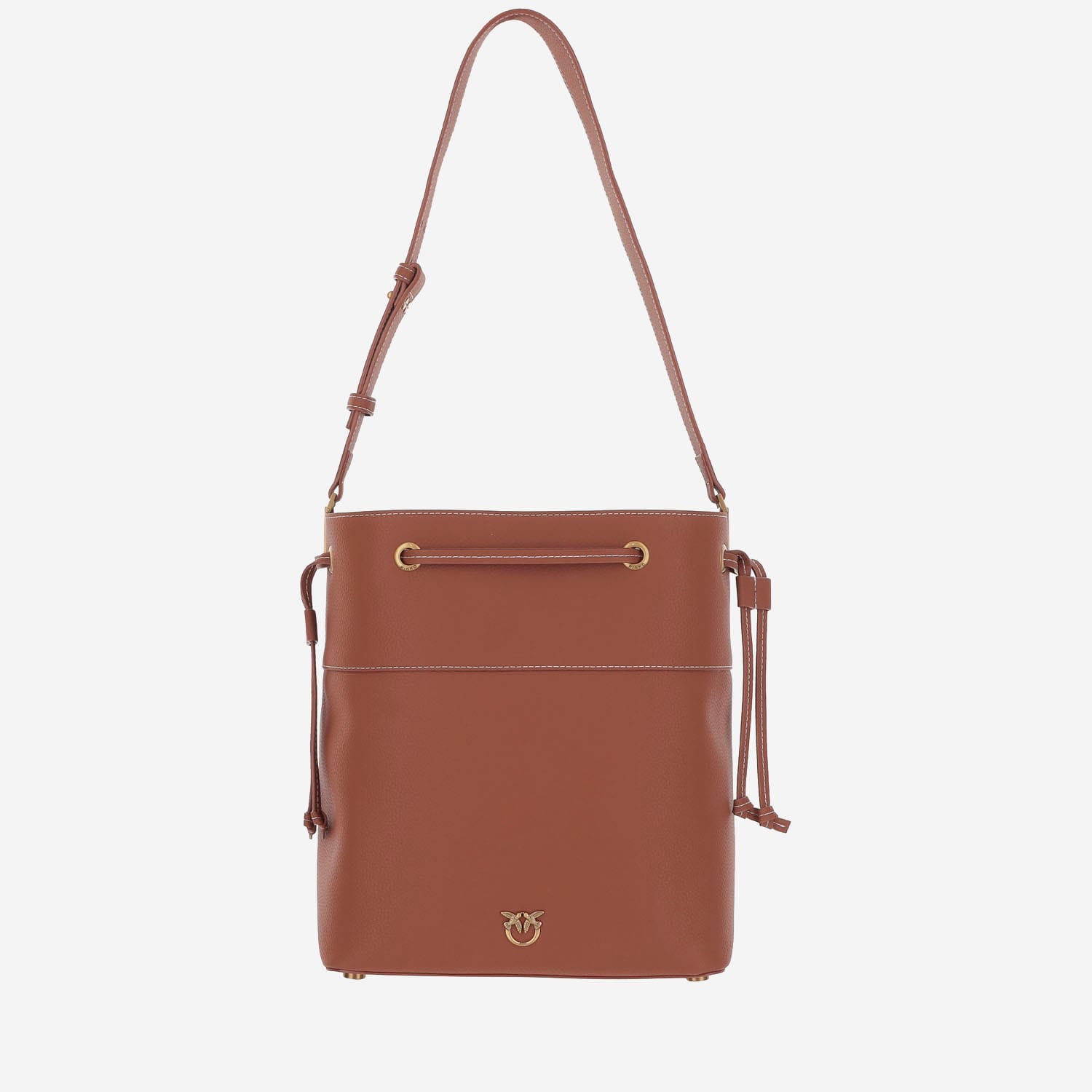 Leather Shoulder Bag With Logo