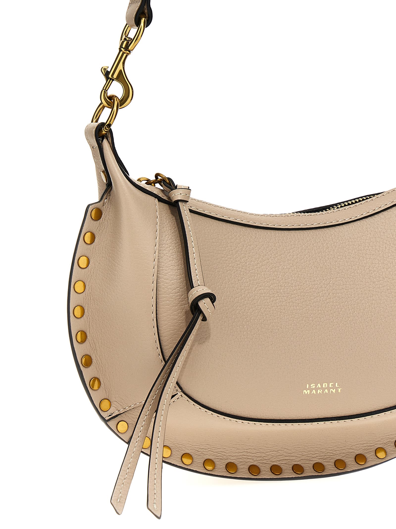 Shop Isabel Marant Oskan Moon Shoulder Bag In Beige