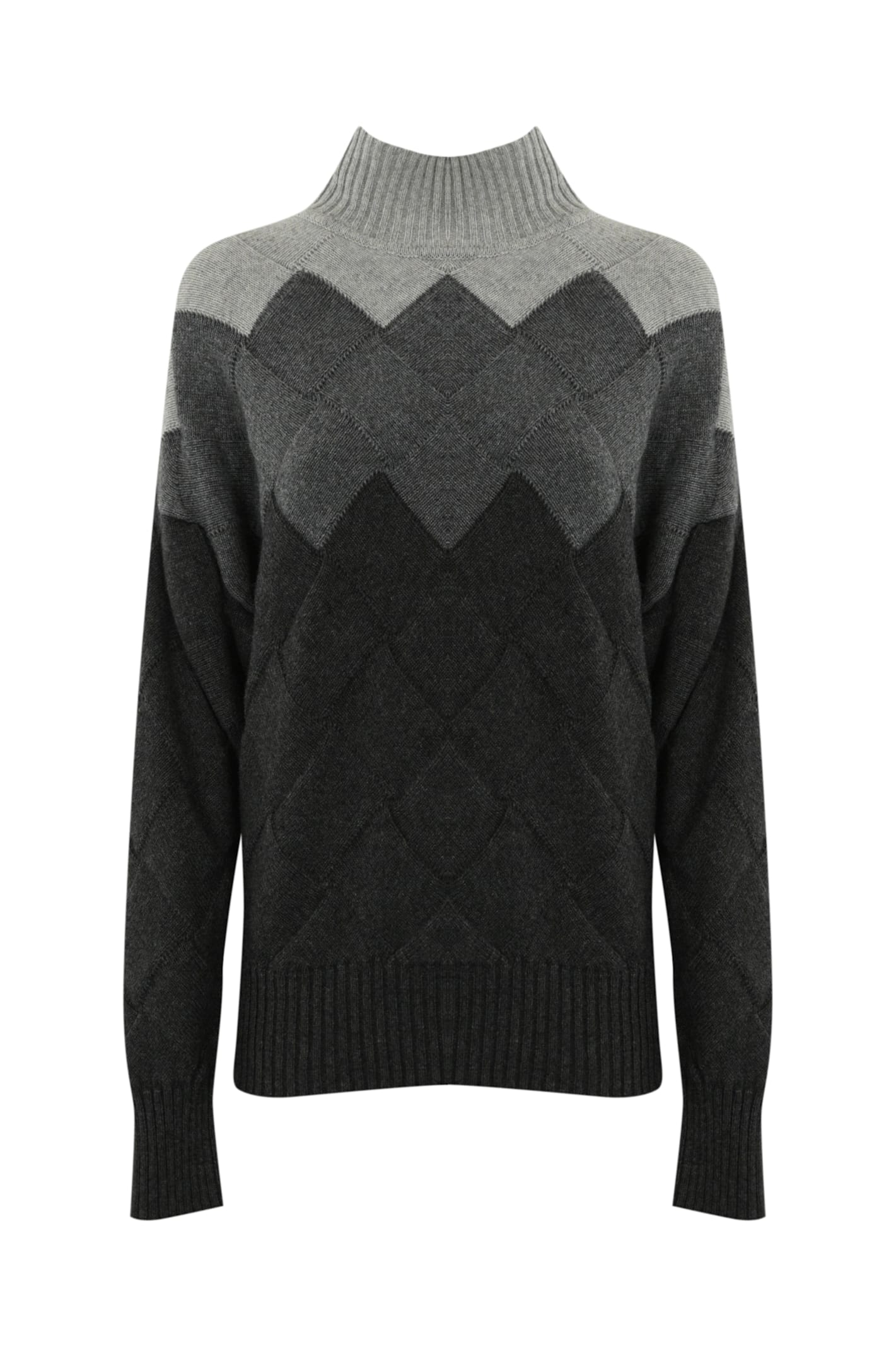 Diamond-patterned Cashmere Sweater