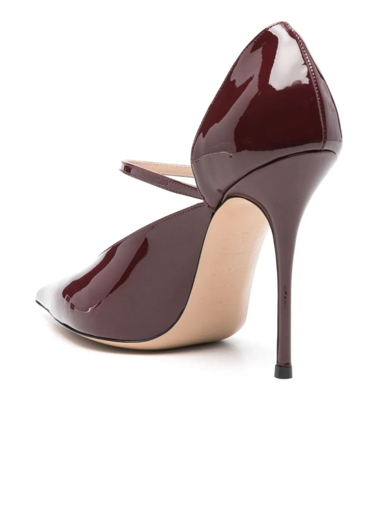 Shop Casadei Scarlet Patent Leather Pumps In Bordeaux