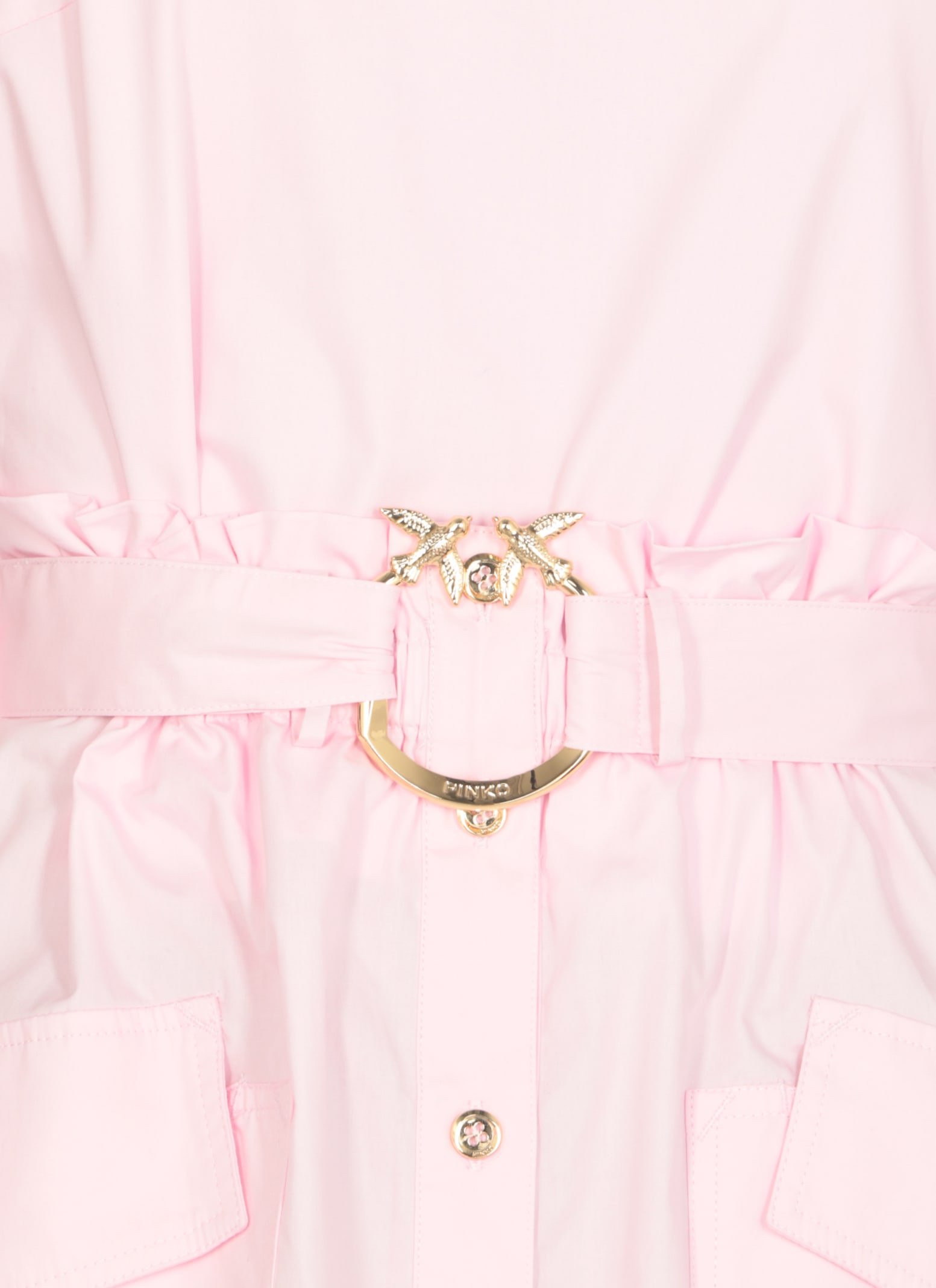 Shop Pinko Cotton Dress In Pink