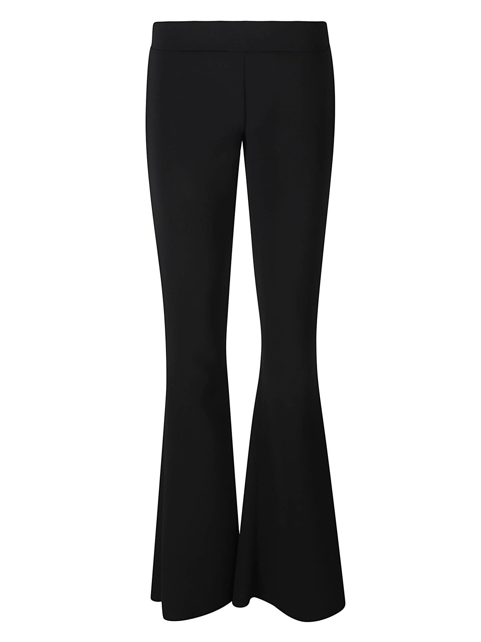 Shop Dsquared2 Logo Plaque Skinny Flared Trousers In Black