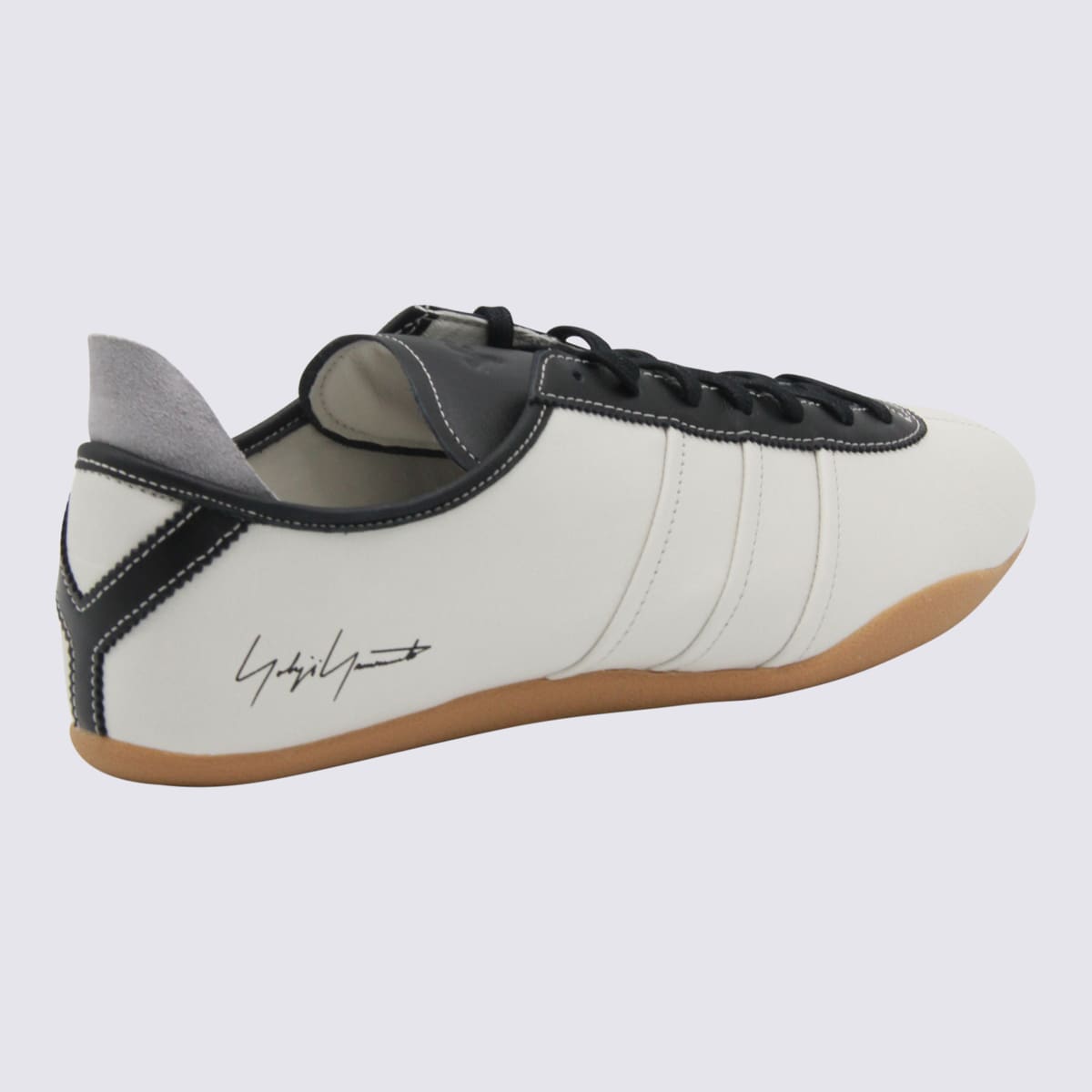 Y-3 Low-profile Leather Sneakers With Iconic 3-stripes