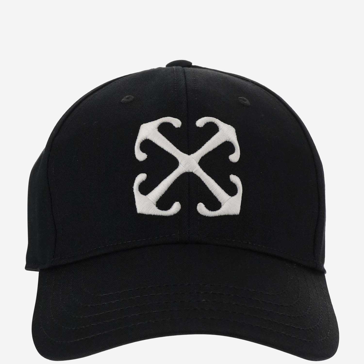 Off-white Arrow Canvas Hat In Black