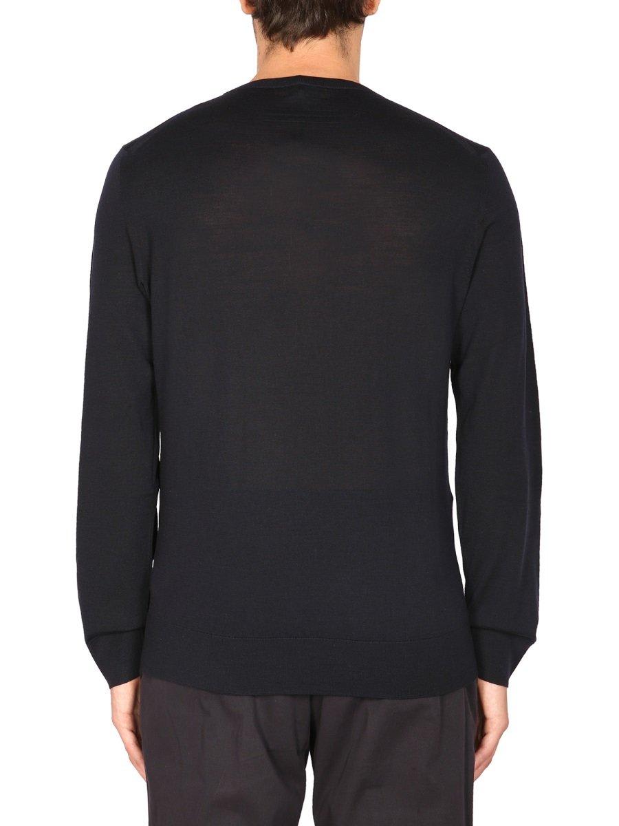 Shop Zegna Crewneck Long-sleeved Sweater In Blu