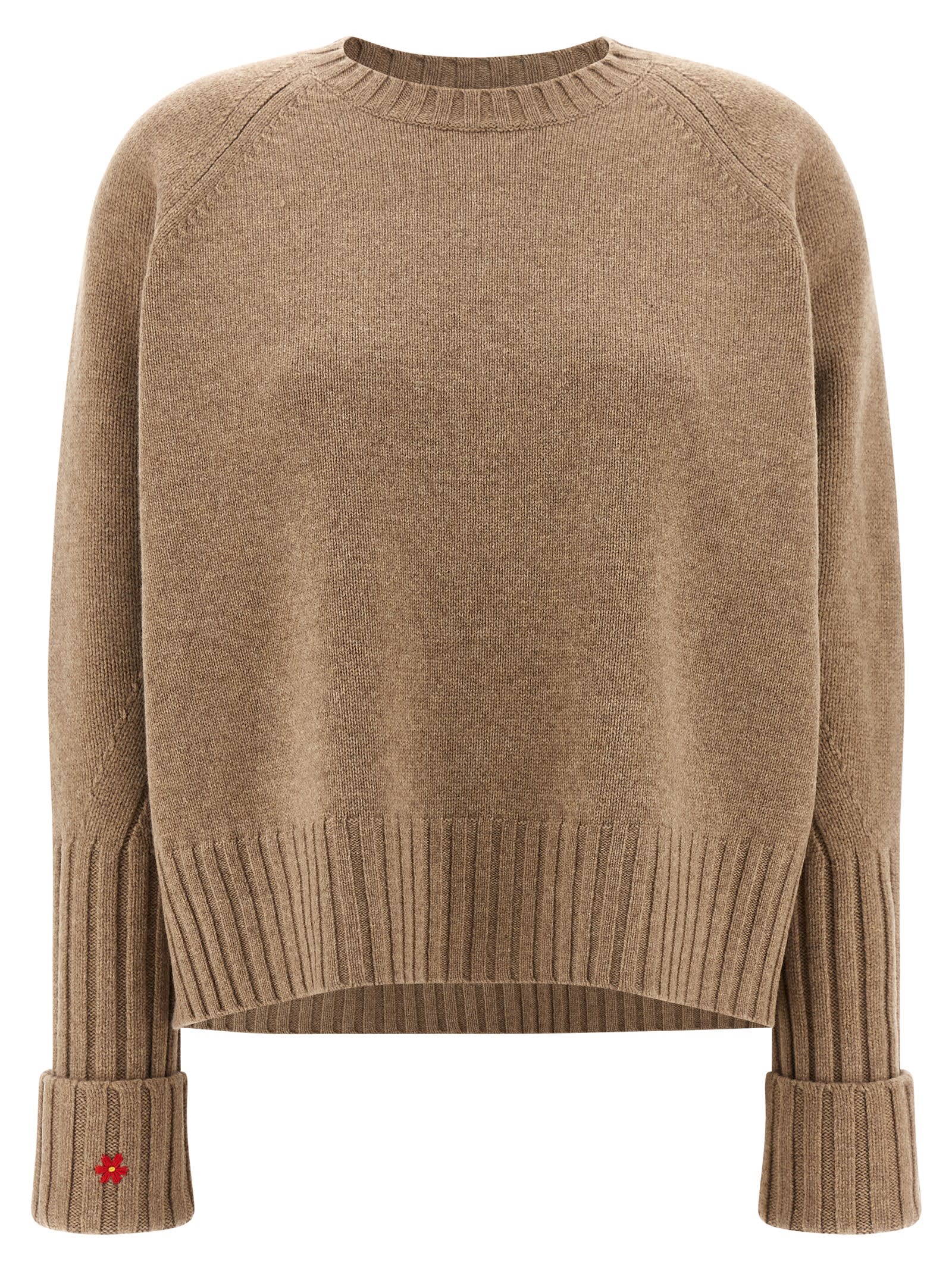 Tory Burch Wool Sweater Sweaters And Cardigans Beige In Nude