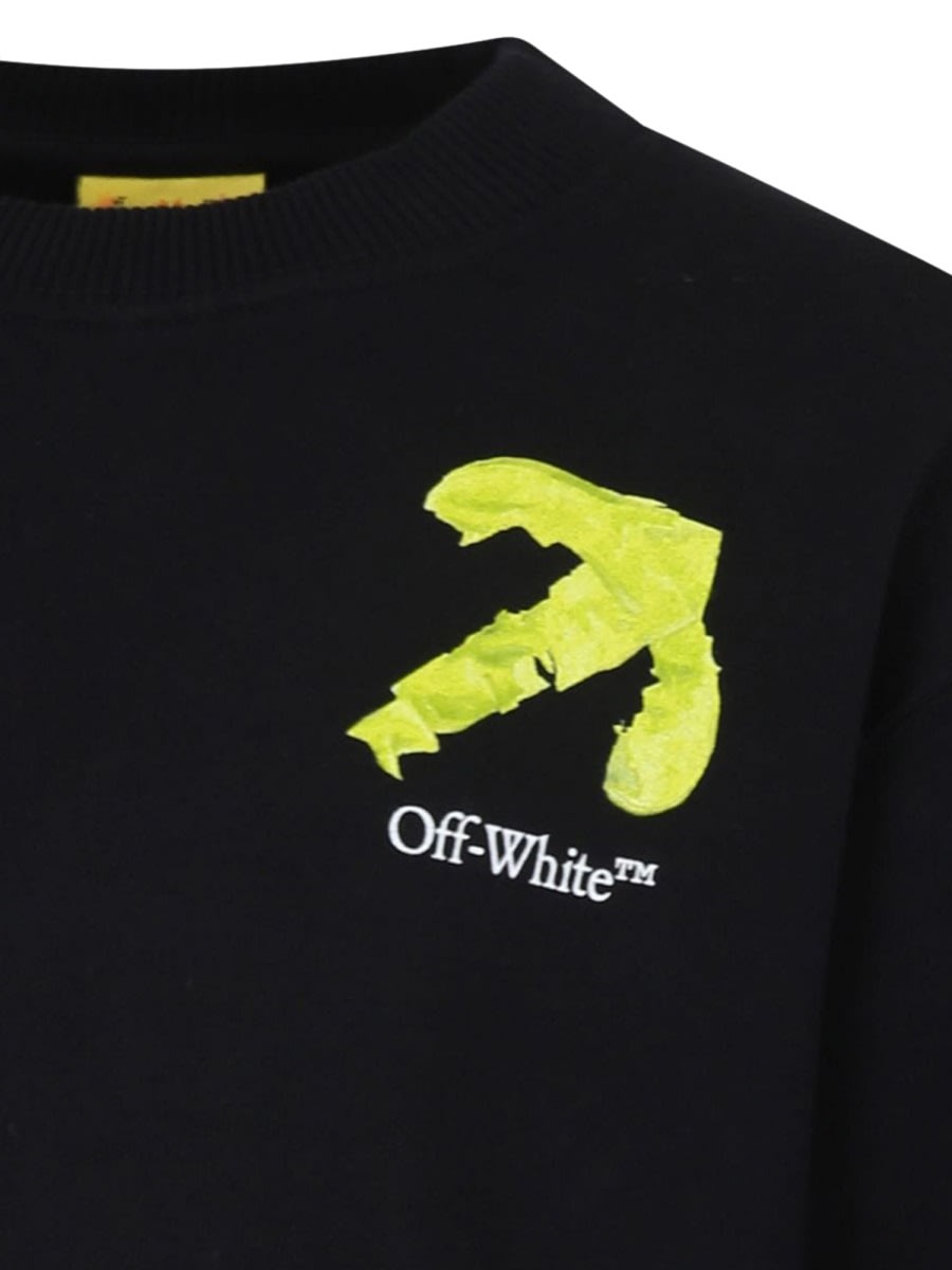 Shop Off-white Arrow Stitched Crewneck In Black