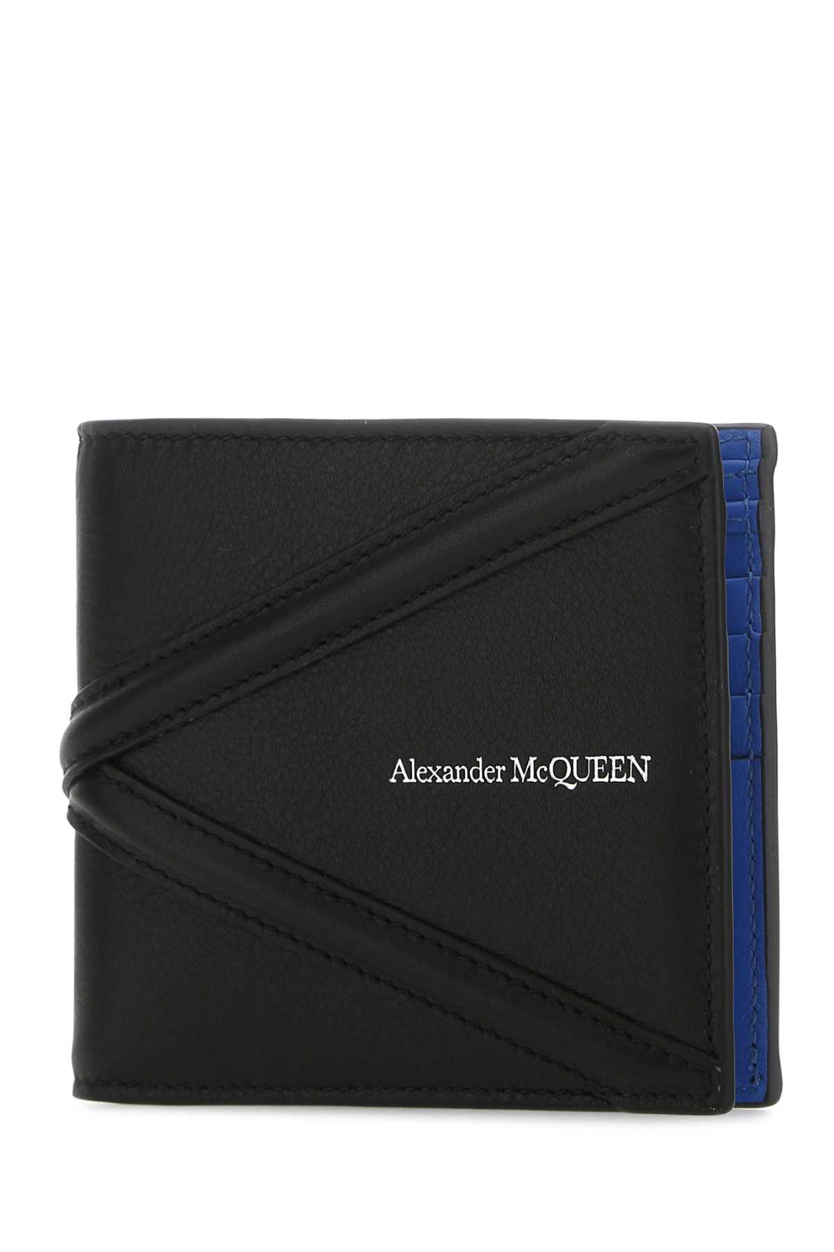 Shop Alexander Mcqueen Black Leather Wallet In 1000