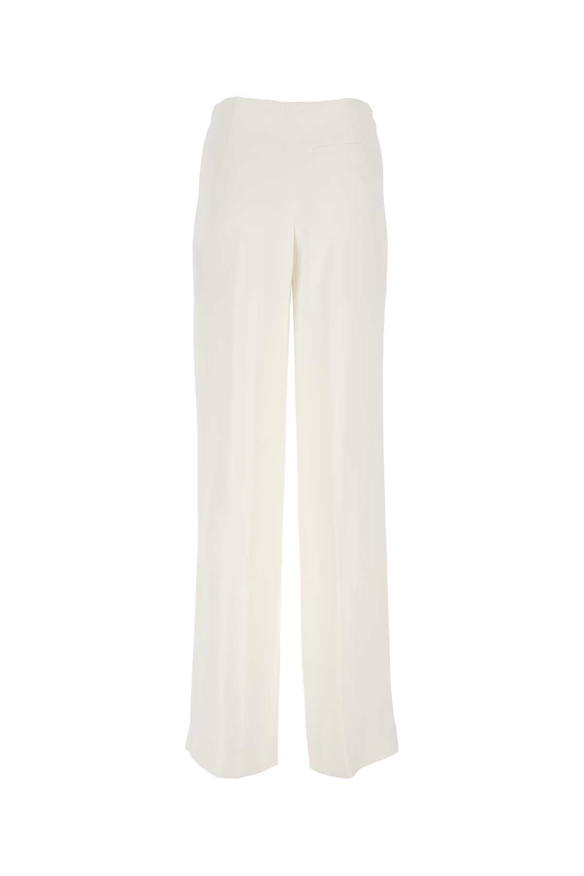 Stella Mccartney White Stretch Crepe Wide-leg Trouser In 9200