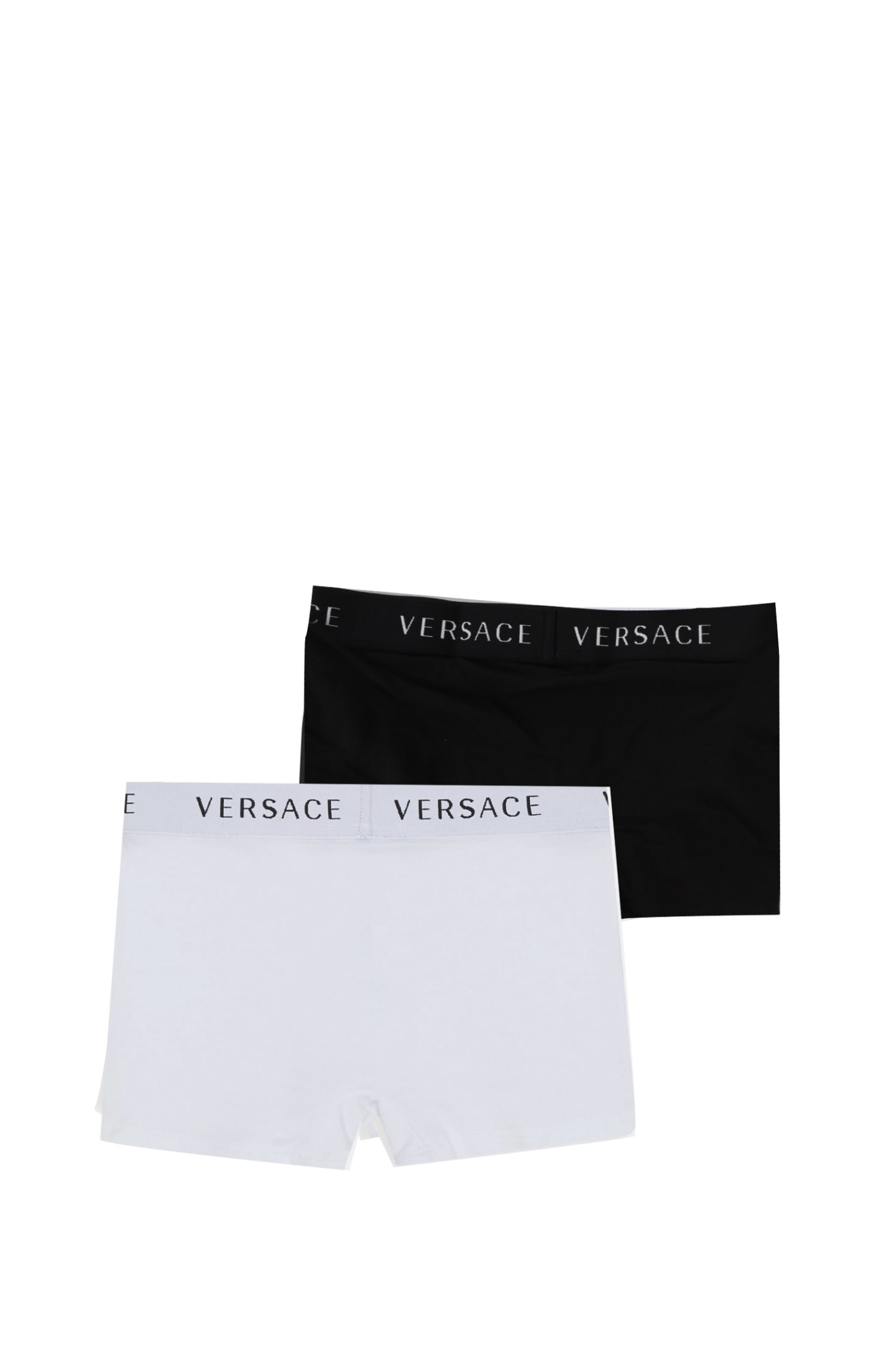 Shop Versace Pack Of 2 Cotton Boxer Briefs In Multicolor