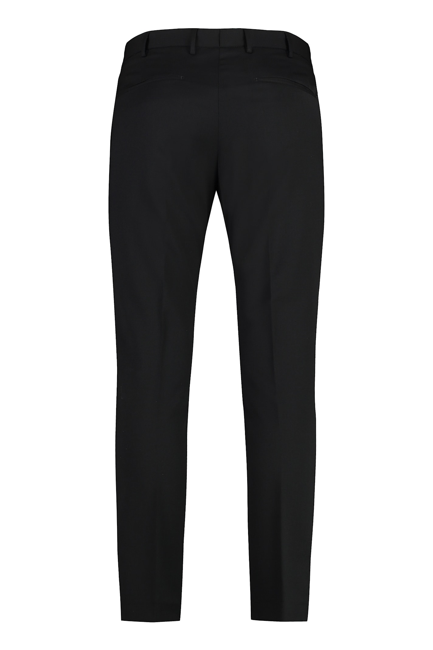 Pt Torino Virgin Wool Tailored Trousers In Black