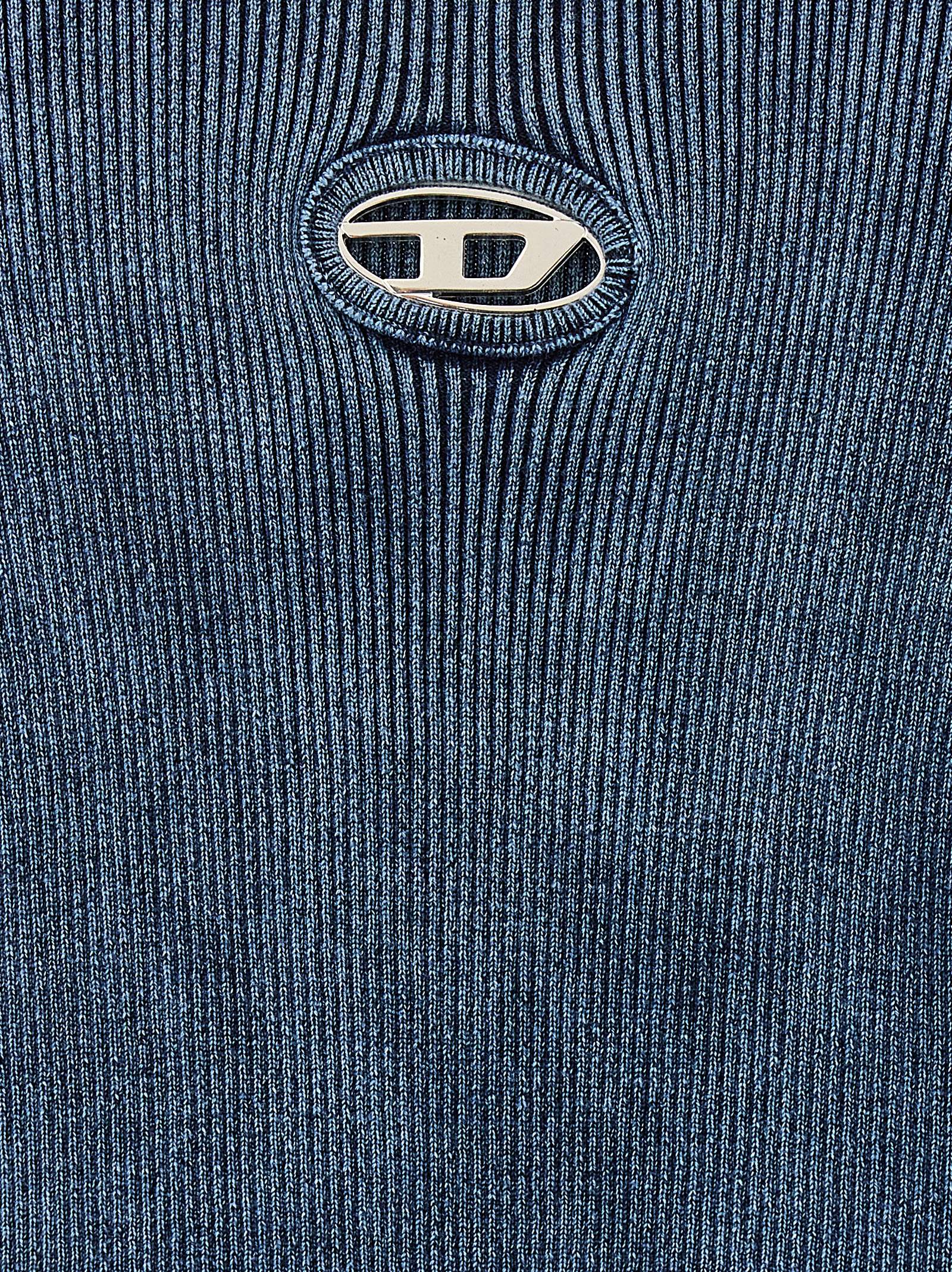 Diesel Women M-anchor Cotton Sweater In Blue