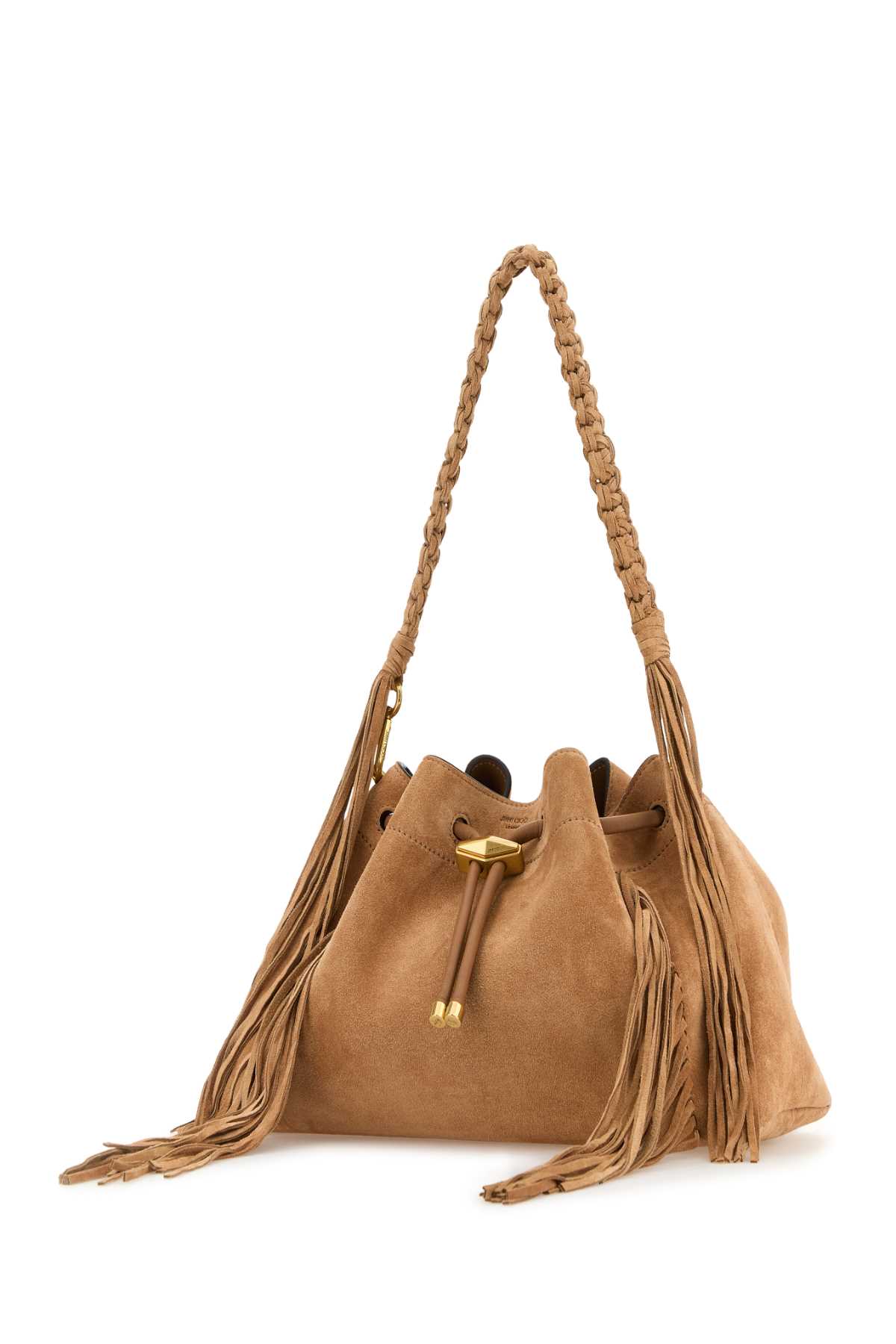 Jimmy Choo Peach Suede Bon Bon Crossbody Bag