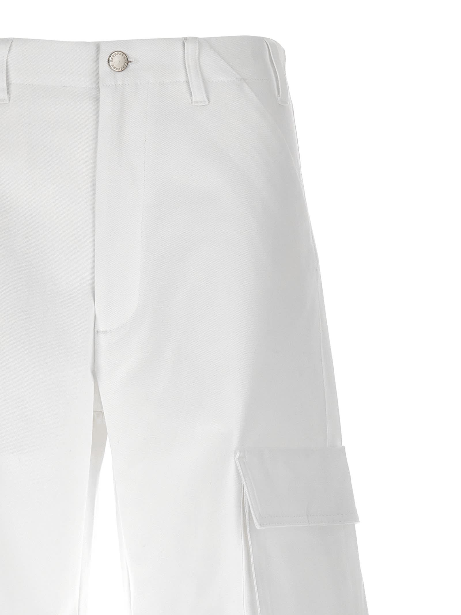 Shop Darkpark Rose Cargo Jeans In White