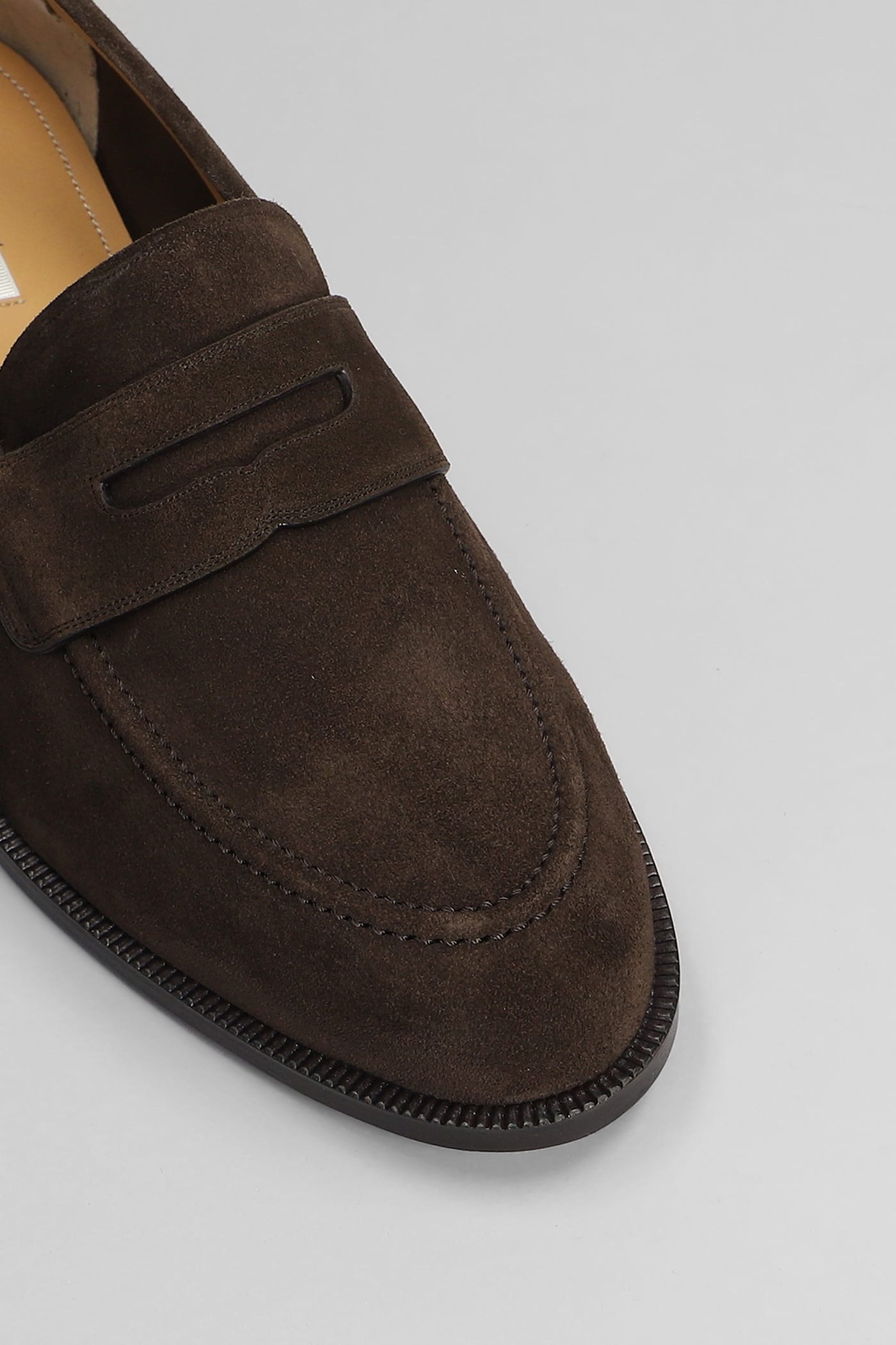 Bally Charney U Loafers In Brown Suede In Brown