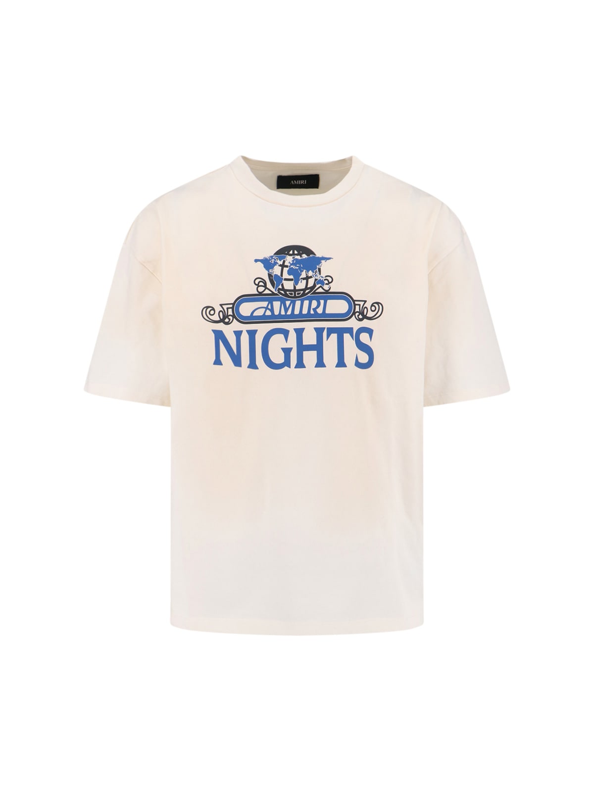 Amiri Boxy-fit Graphic T-shirt With Midnight Message In Neutral