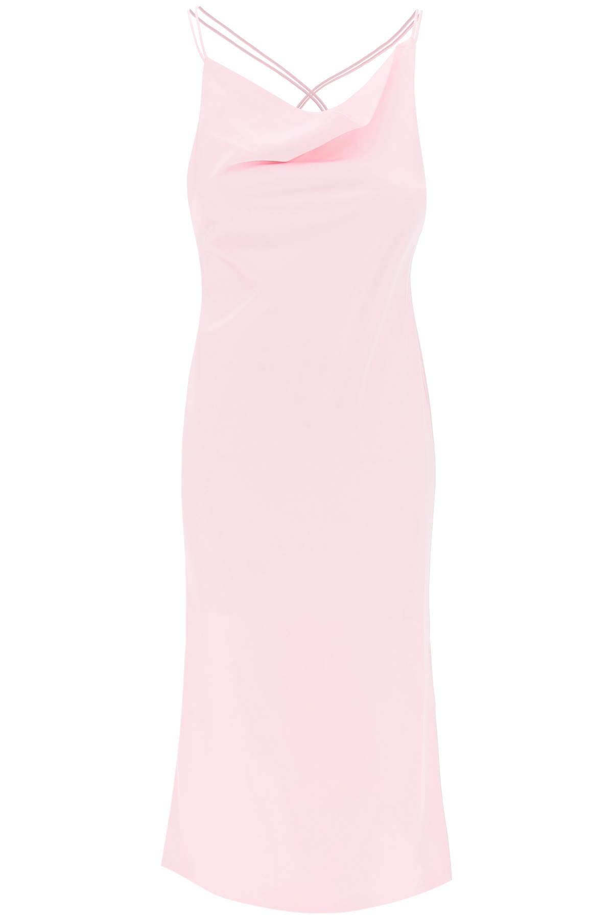 Satin Midi Slip Dress For A