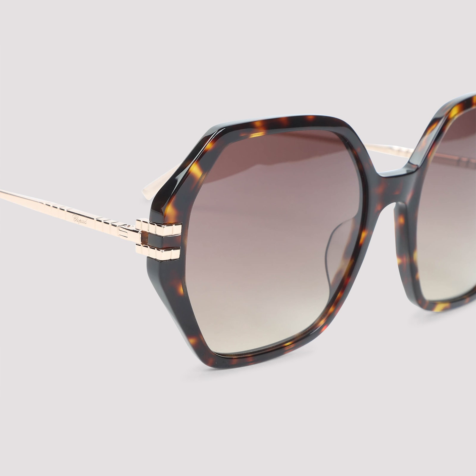 Chopard Brown Acetate Sunglasses In Brown