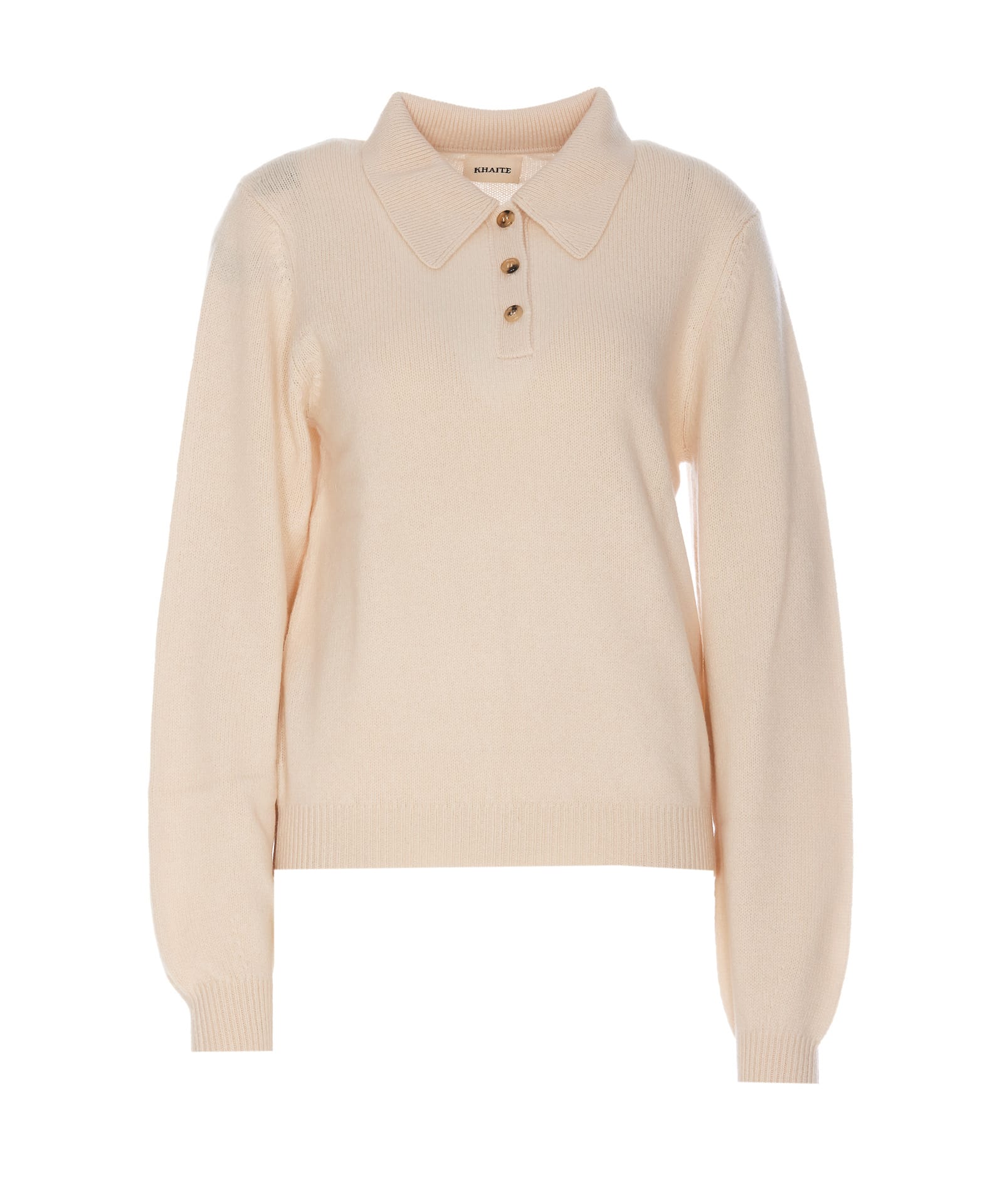 Khaite Joey Polo-collar Jumper In White