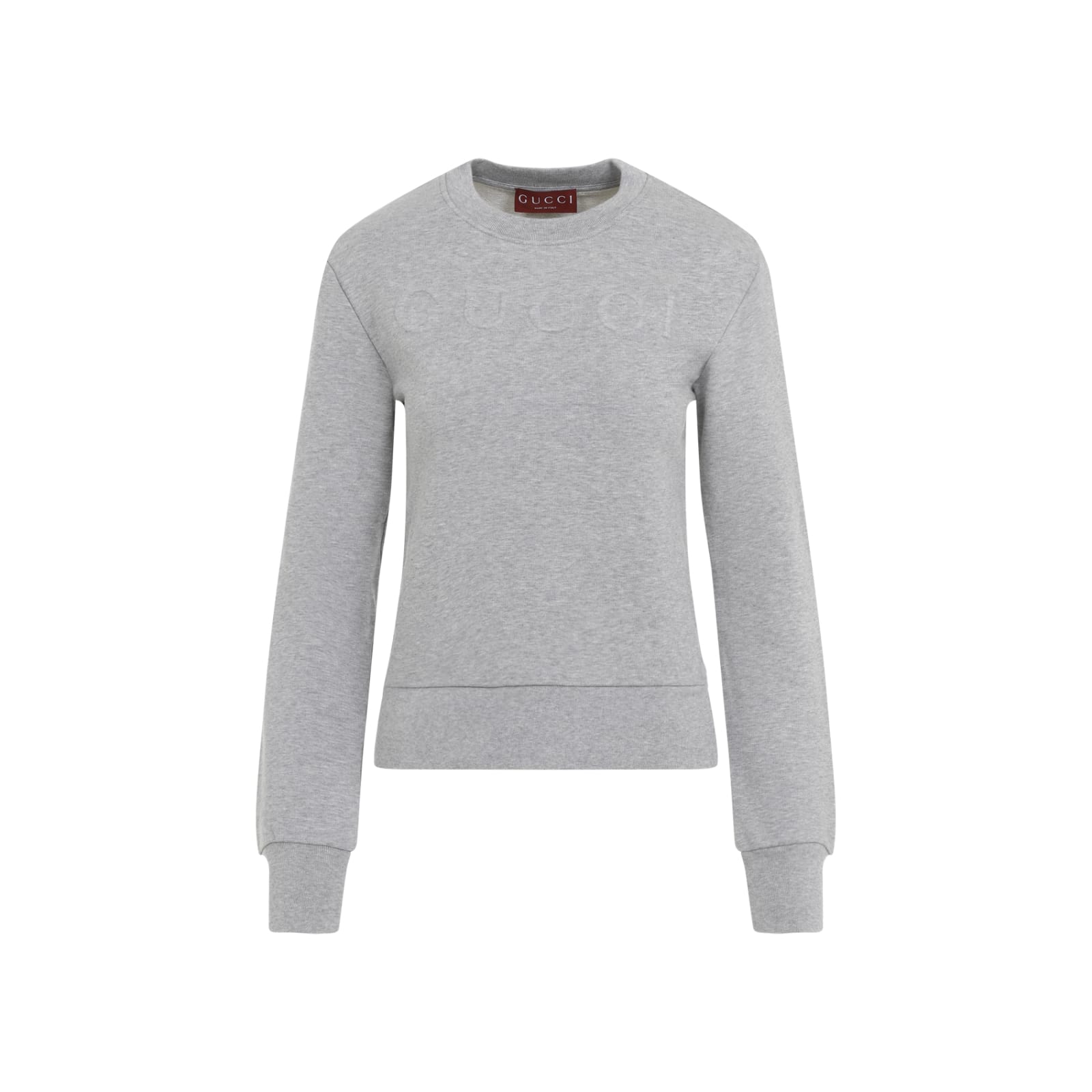 Shop Gucci Slim Sweatshirt In Grey Melange