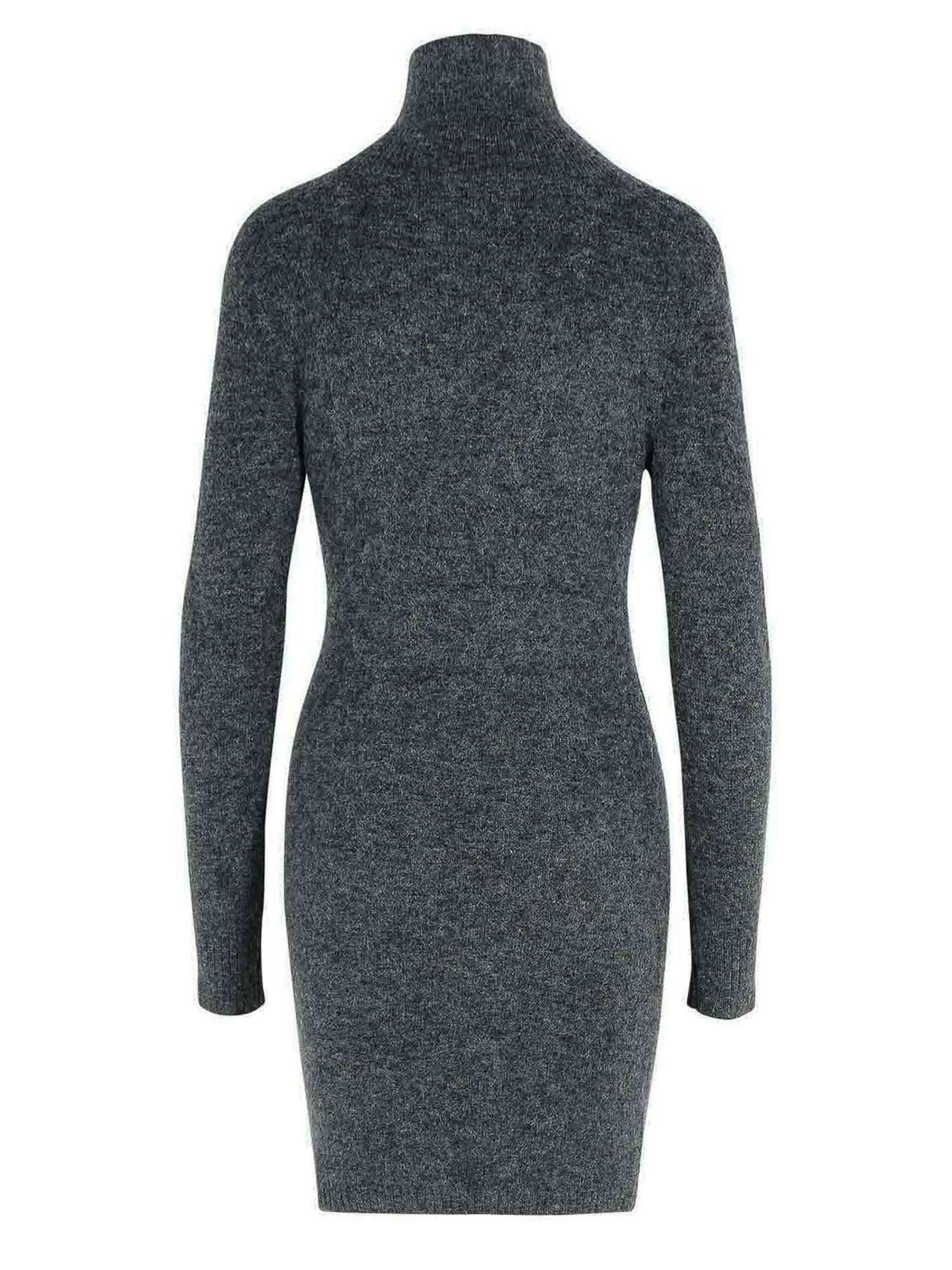 Shop Marant Etoile Grey Alpaca Wool-blend Ohara Dress