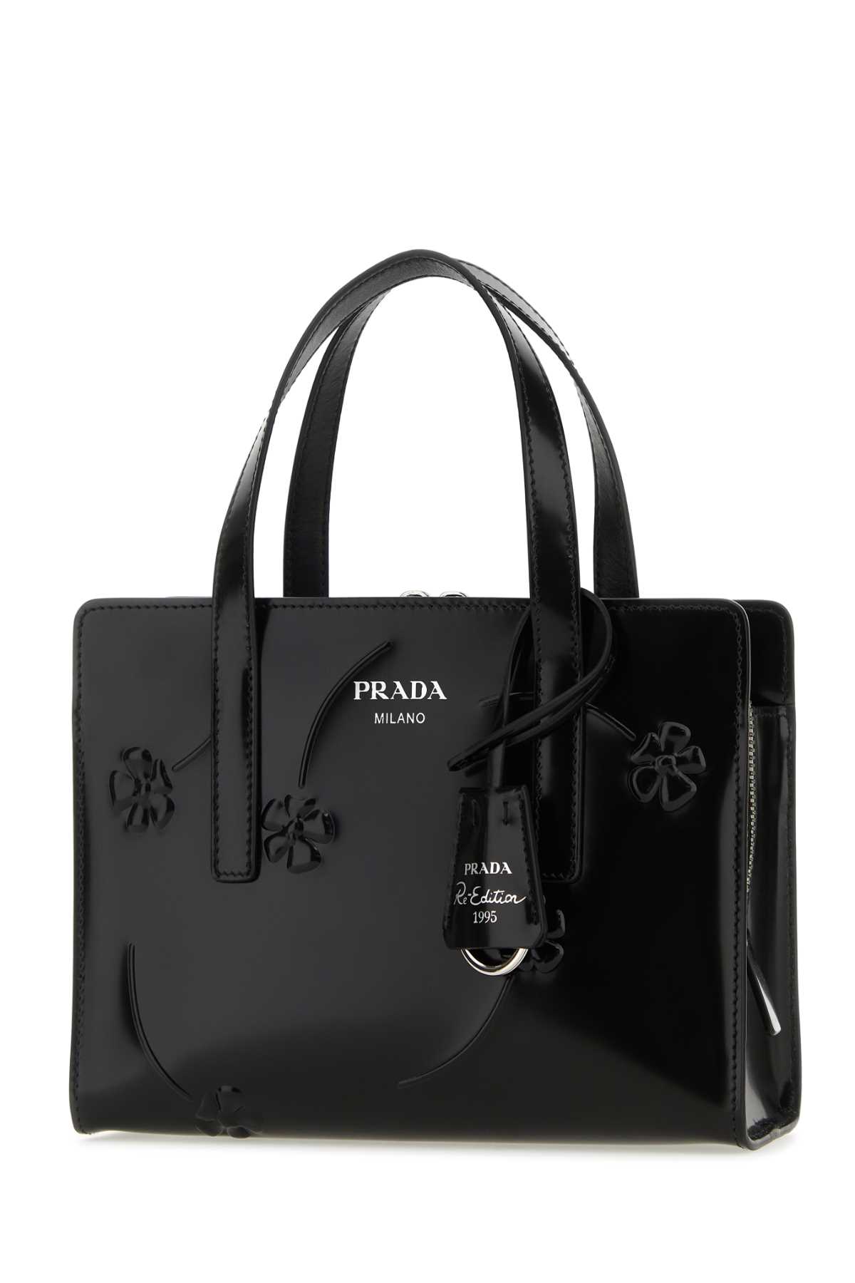 Shop Prada Black Leather Re-edition 1995 Handbag