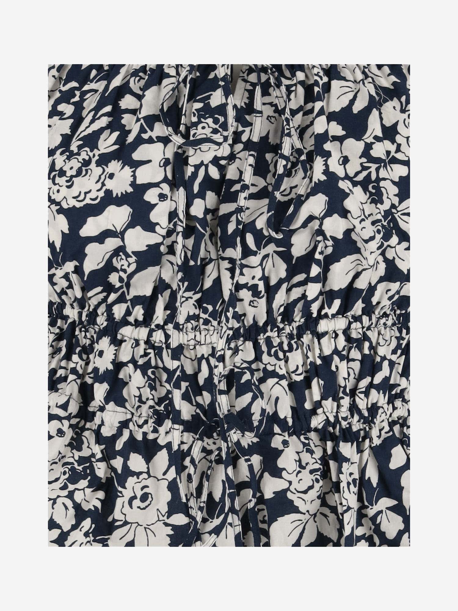 Shop Polo Ralph Lauren Cotton Blouse With Floral Pattern In Blue