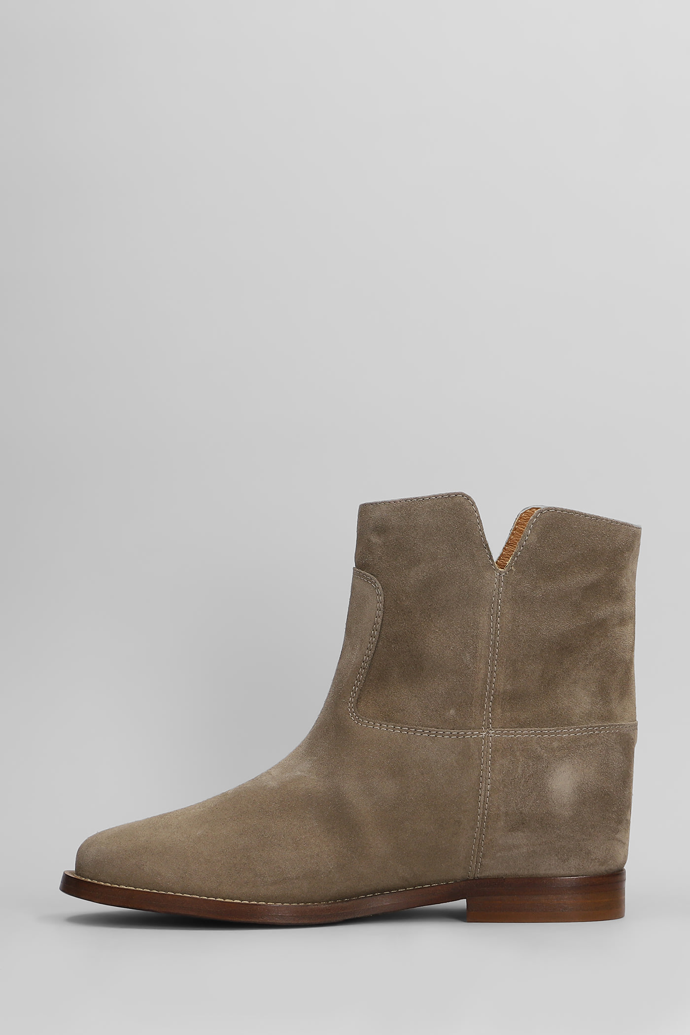 Via Roma 15 Ankle Boots Inside Wedge In Taupe
