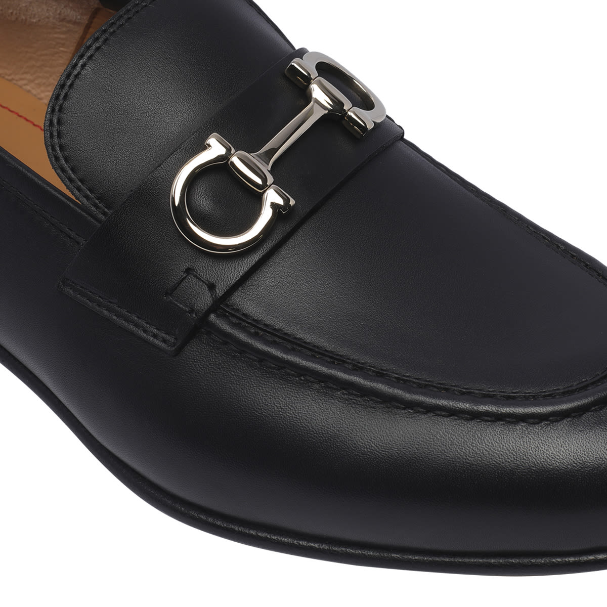 Shop Ferragamo Gancini Loafers In Black