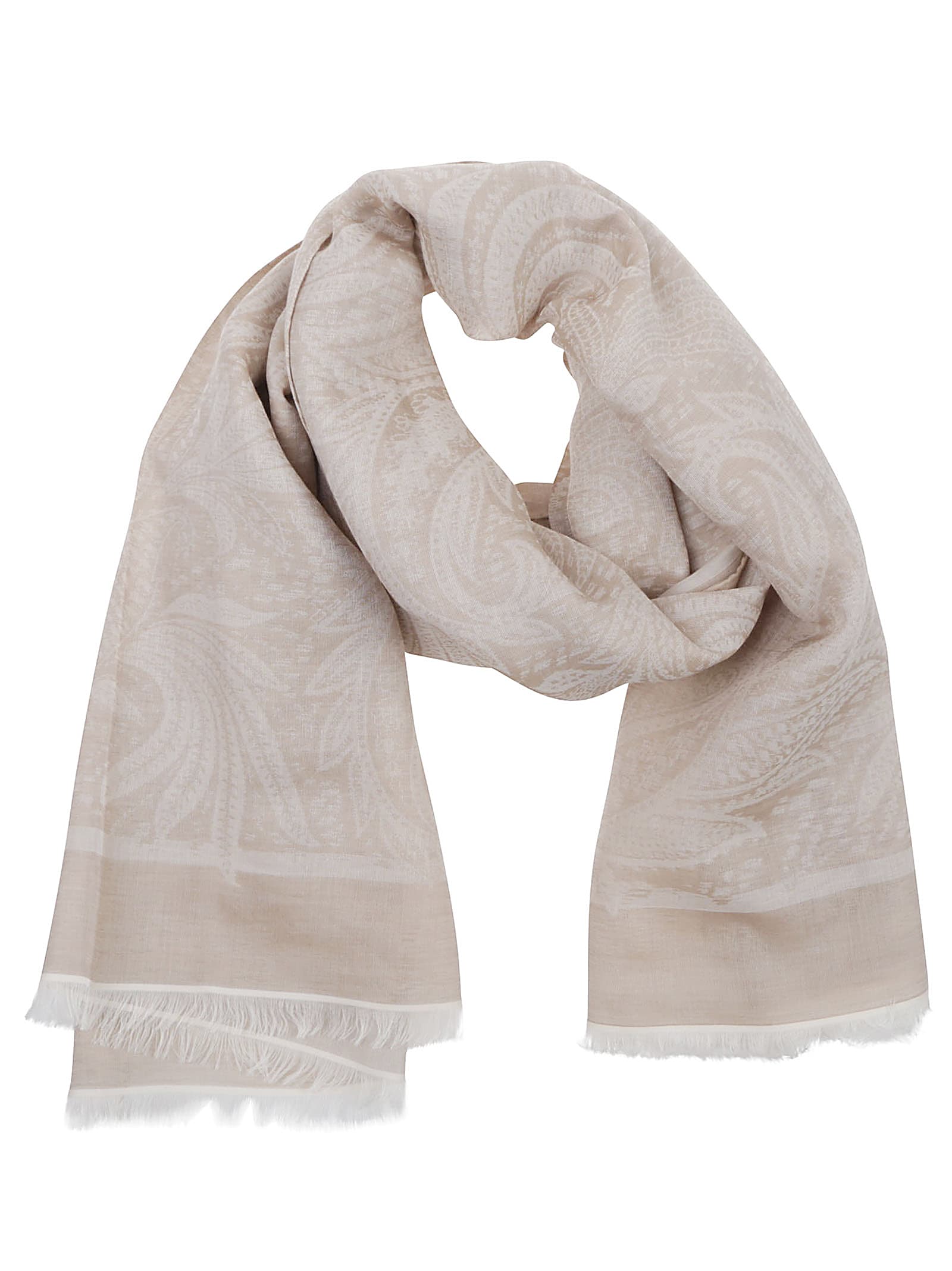 Etro Patterned Fringed Scarf Scarf