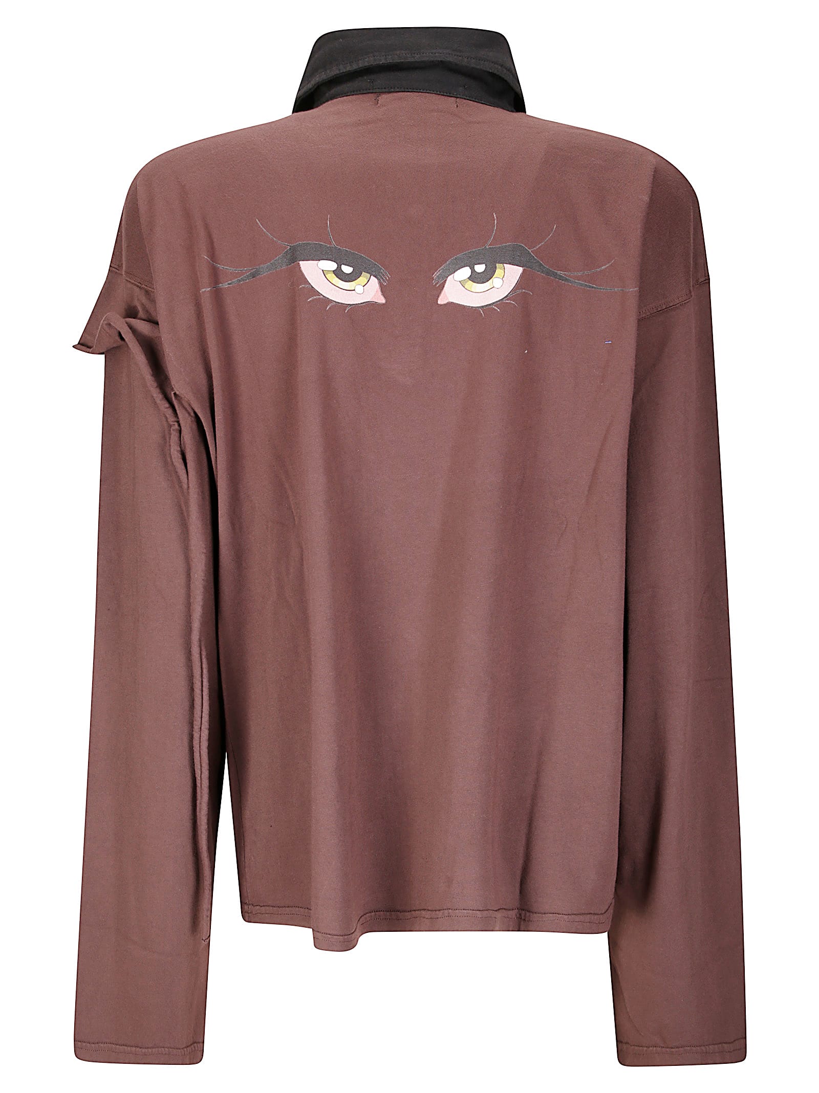 Ottolinger Long-sleeved Polo T-shirt In Brown