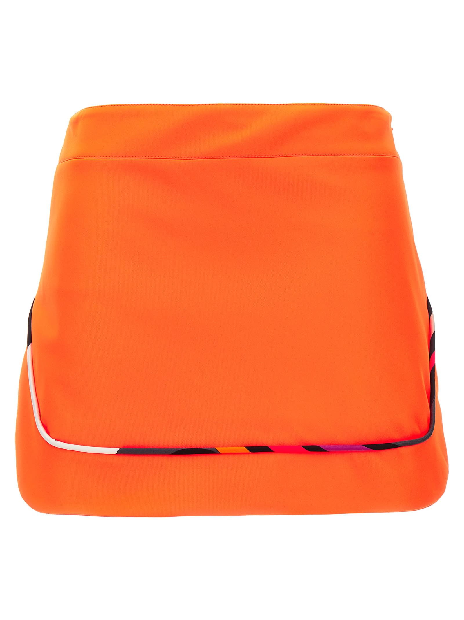 EMILIO PUCCI CONTRASTING PIPING NEON SKIRT