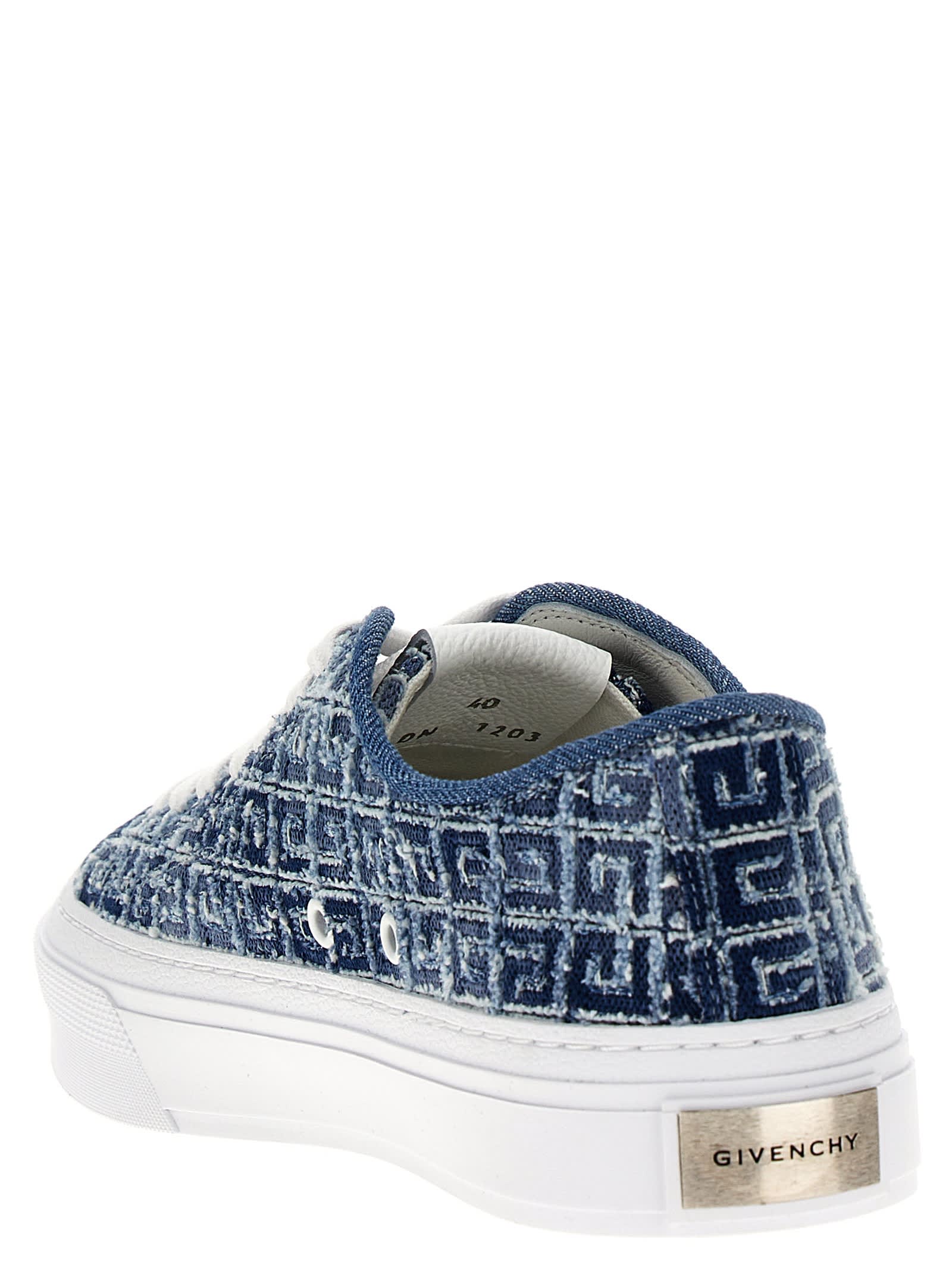 Shop Givenchy City Low Sneakers In Blue