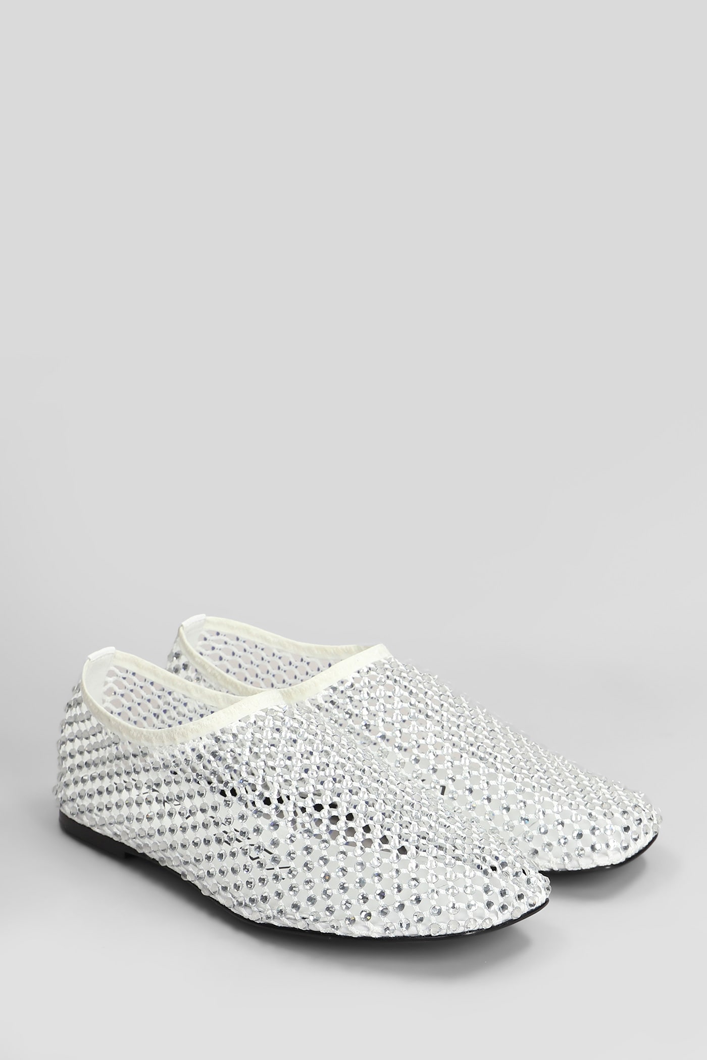 Shop Strategia Ballet Flats In White Leather