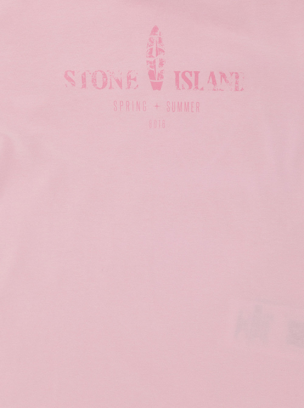 Shop Stone Island Pink Crewneck T-shirt With Logo Print In Cotton Boy